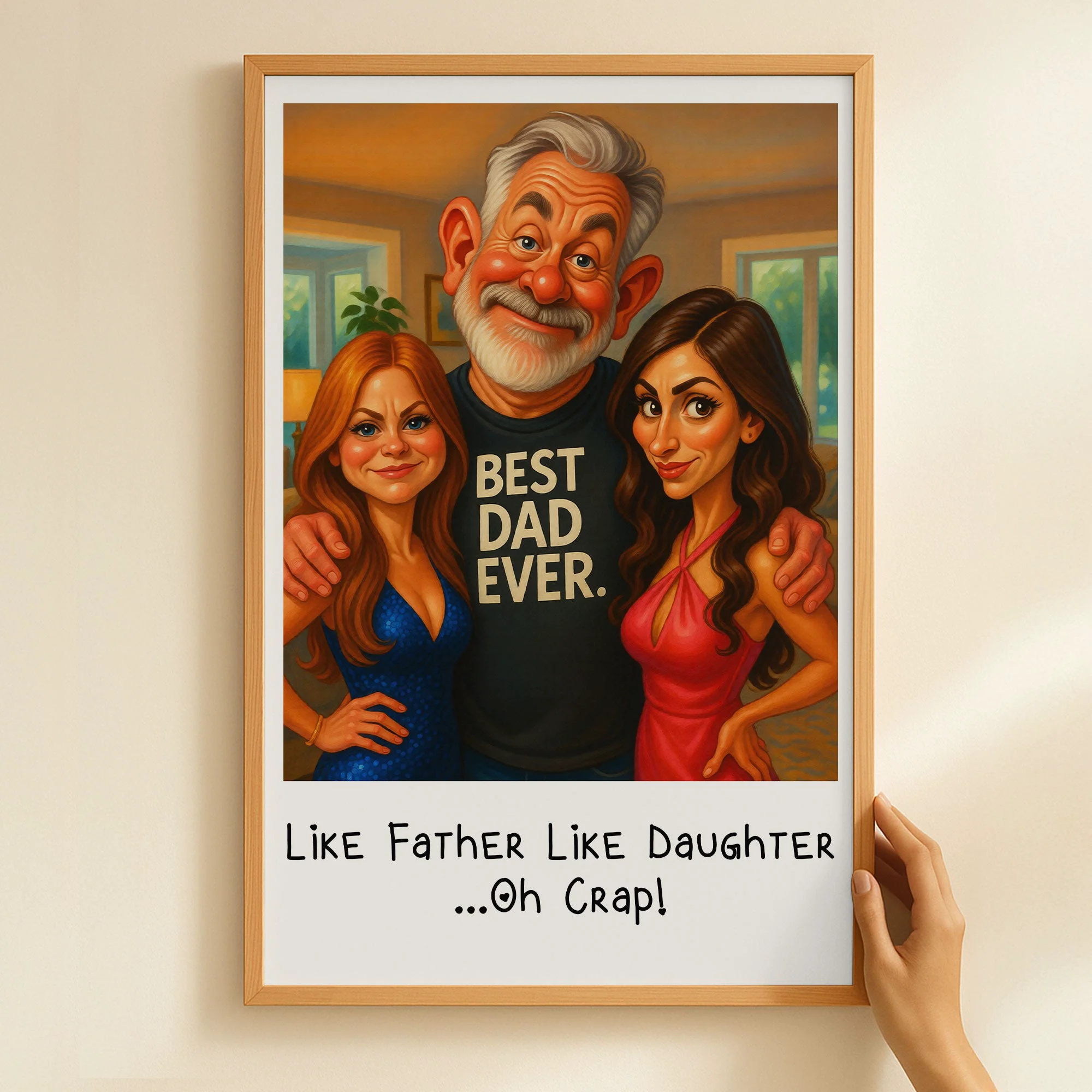 Caricature Your Photo - Father's Day Funny Gift For Dad, Family - Personalized Photo Poster - Image 6
