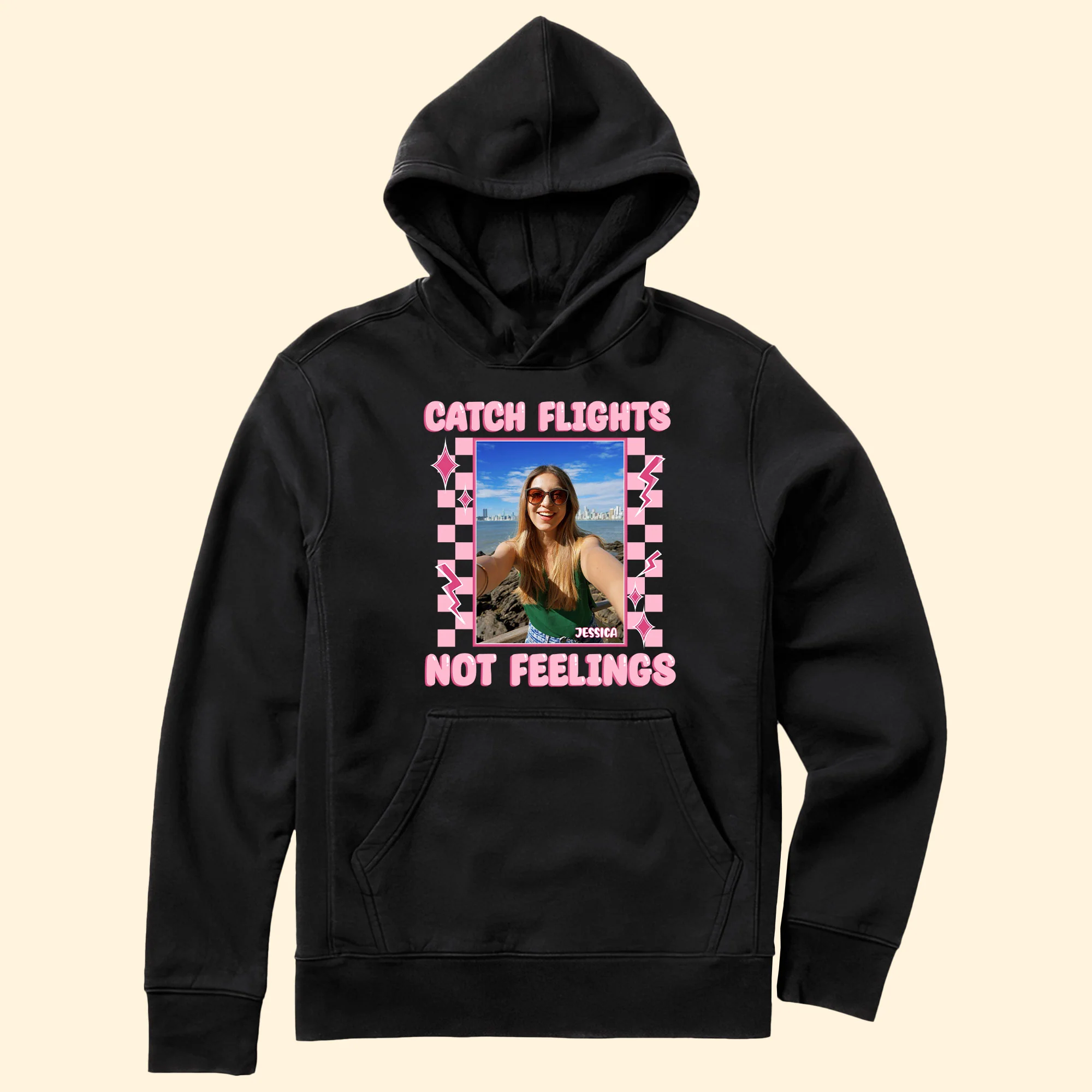 Catch Flights Not Feelings - Personalized Photo Shirt - Image 6