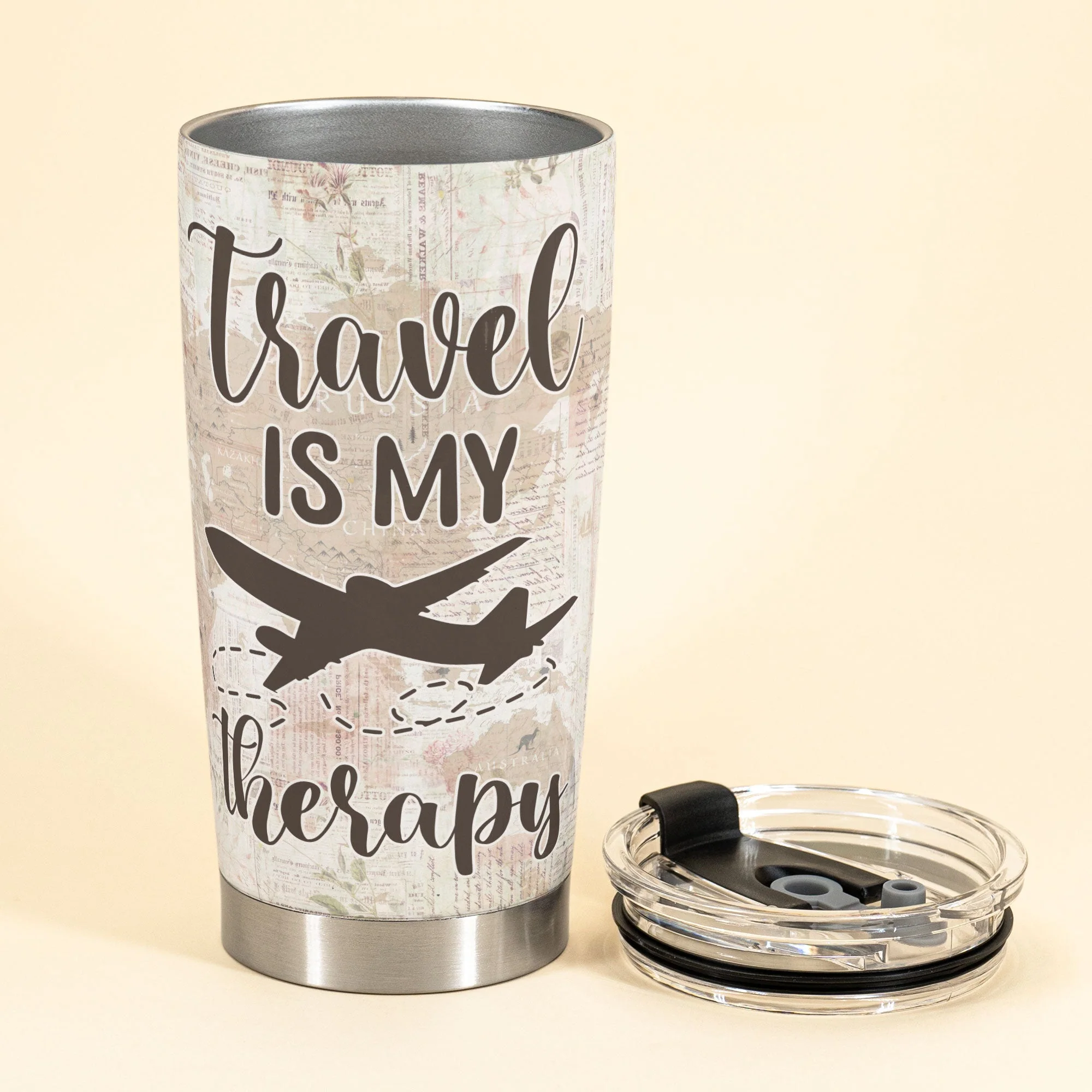 Catch Flights - Personalized Tumbler Cup - Birthday Gift For Travel Girls, Travelers - Image 3