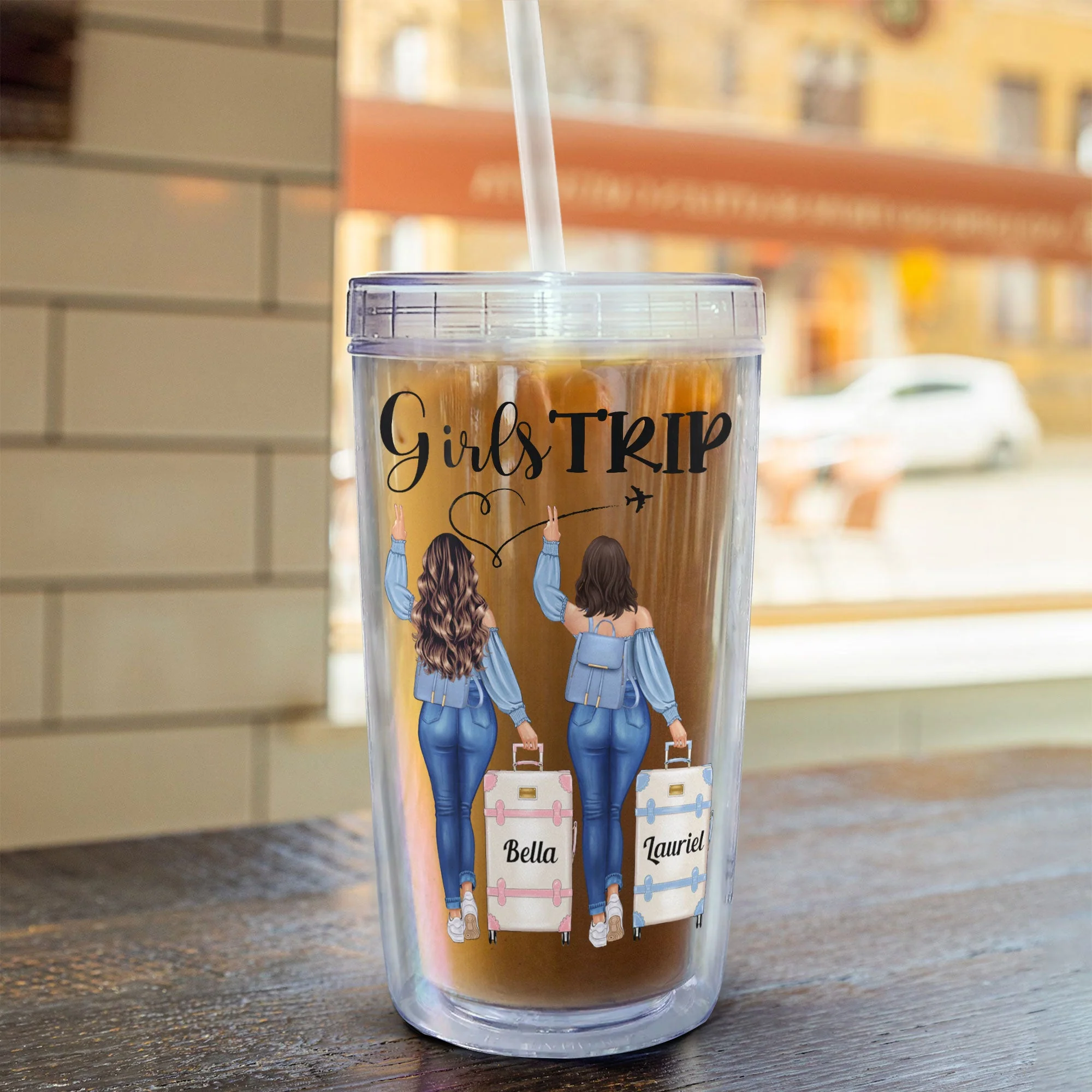 Cheaper Than Therapy - Personalized Acrylic Tumbler With Straw - Image 5