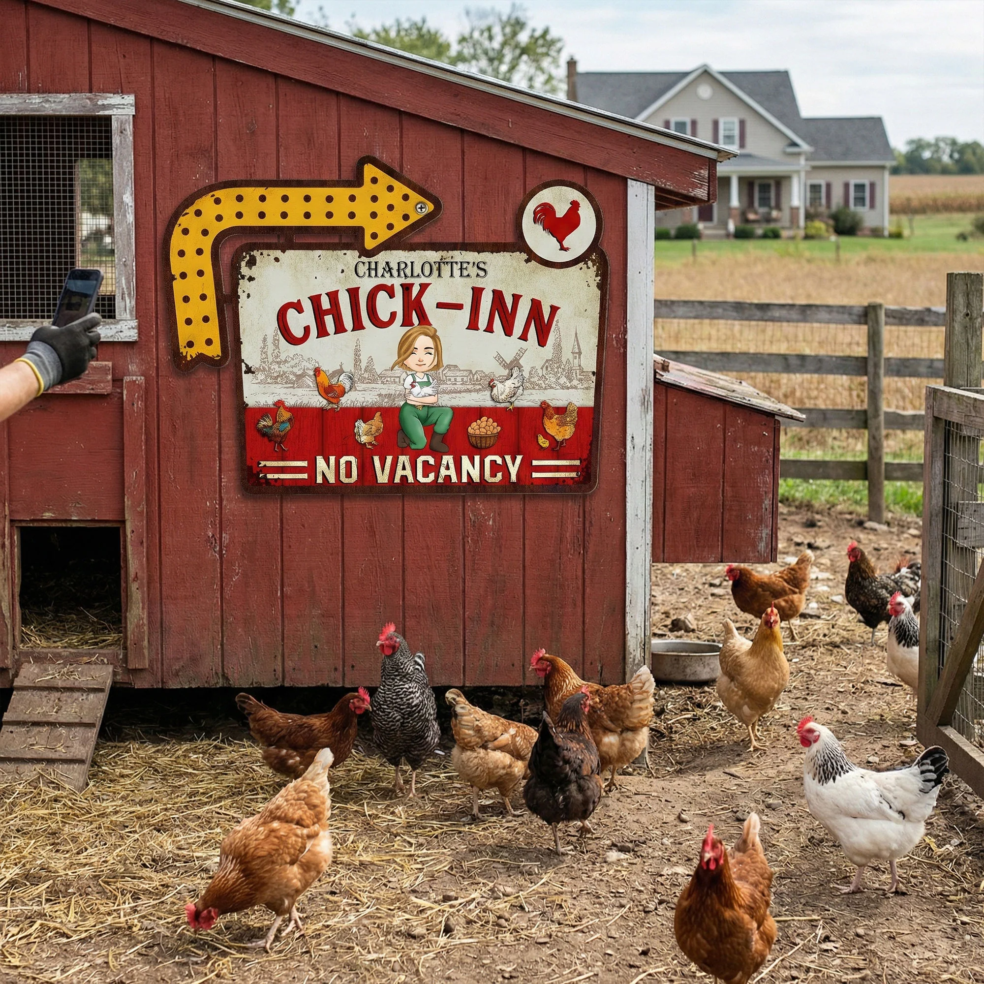 Chick-Inn - Personalized Metal Sign - Image 2