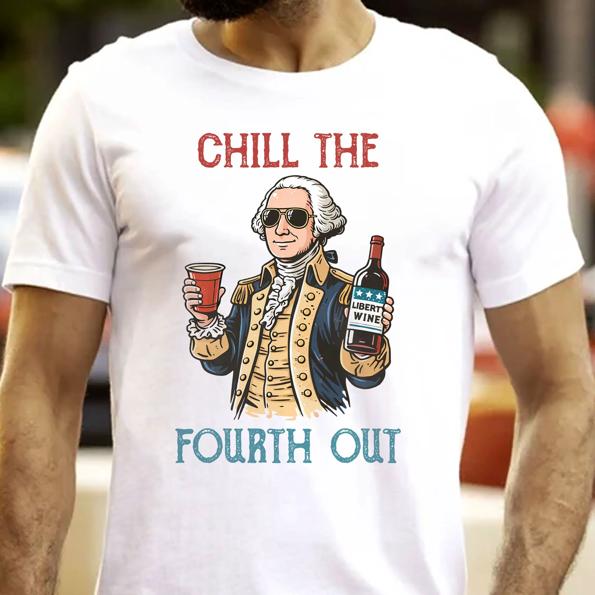 Chill The Fourth Out - Personalized Shirt - Image 2