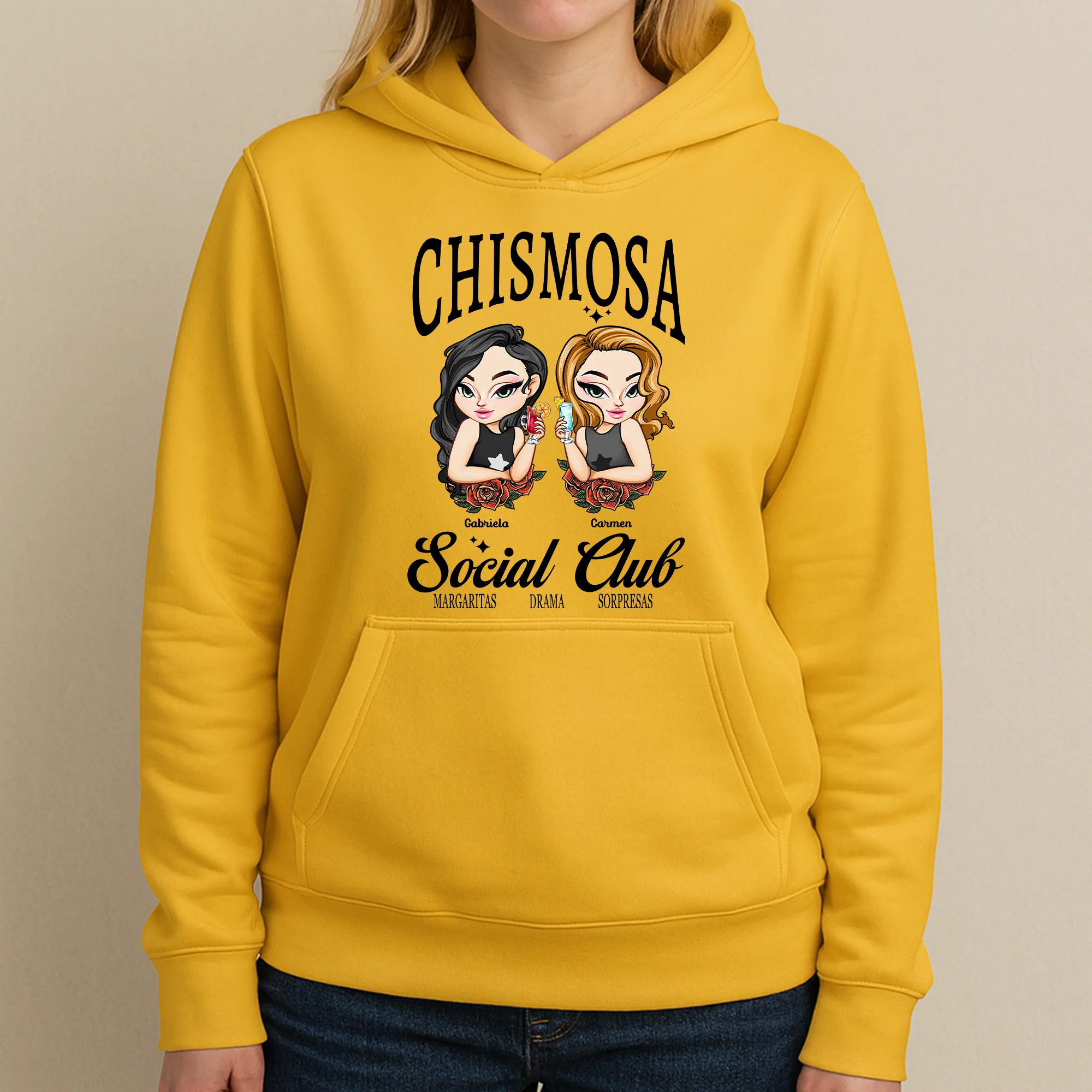 Chismosa Social Club Latina Hispanic Latinx Margarita Chisme - Personalized Shirt - Image 3