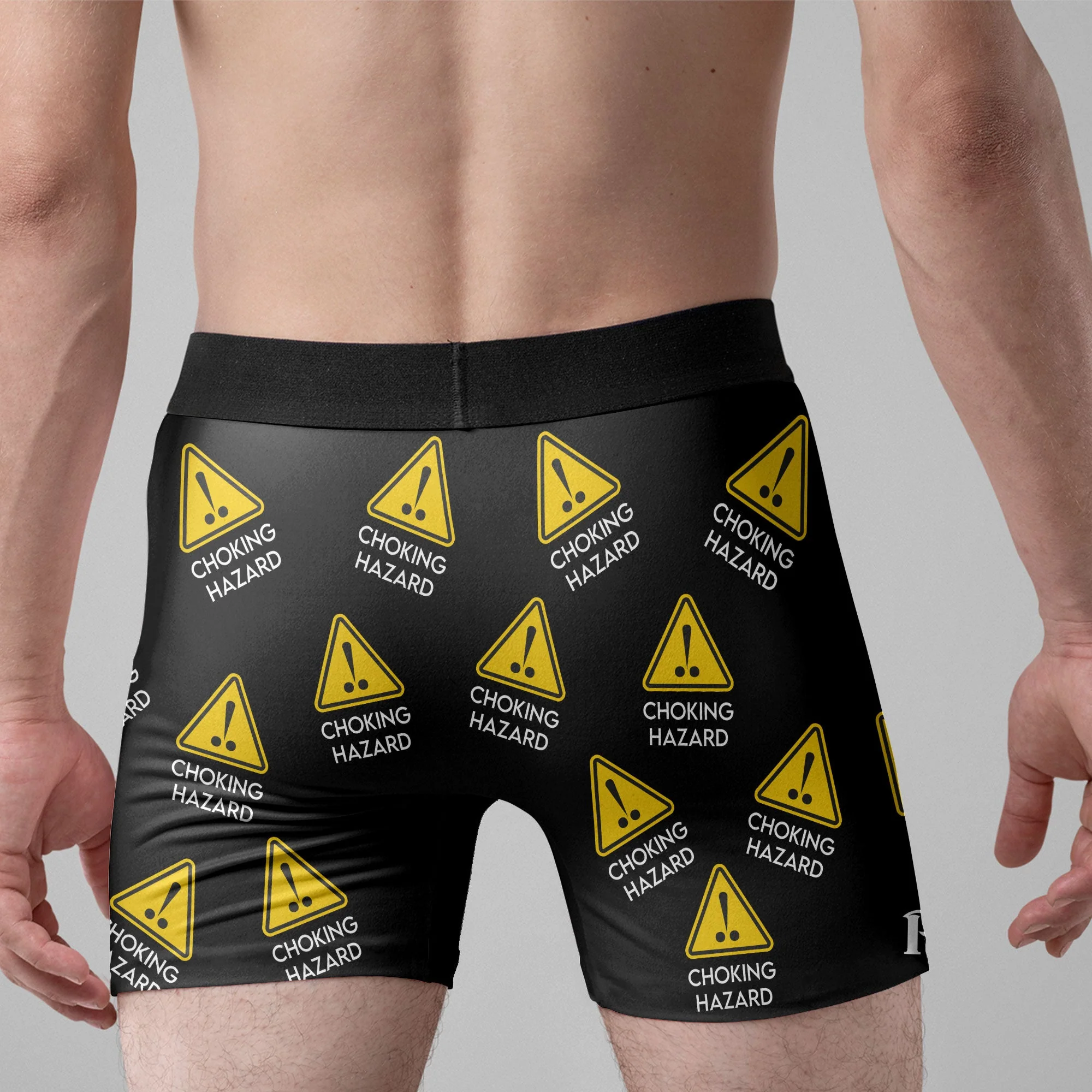 Choking Hazard (Property Of Wife) - Personalized Photo Men's Boxer Briefs - Image 2