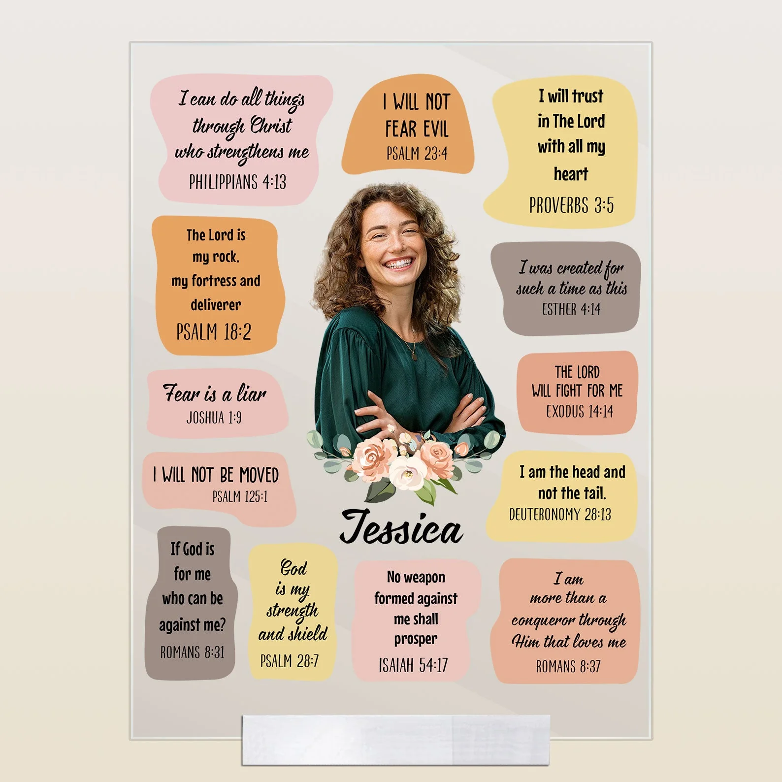 Christian Bible Verse Affirmations - Personalized Acrylic Photo Plaque - Gift For Daughter - Image 7