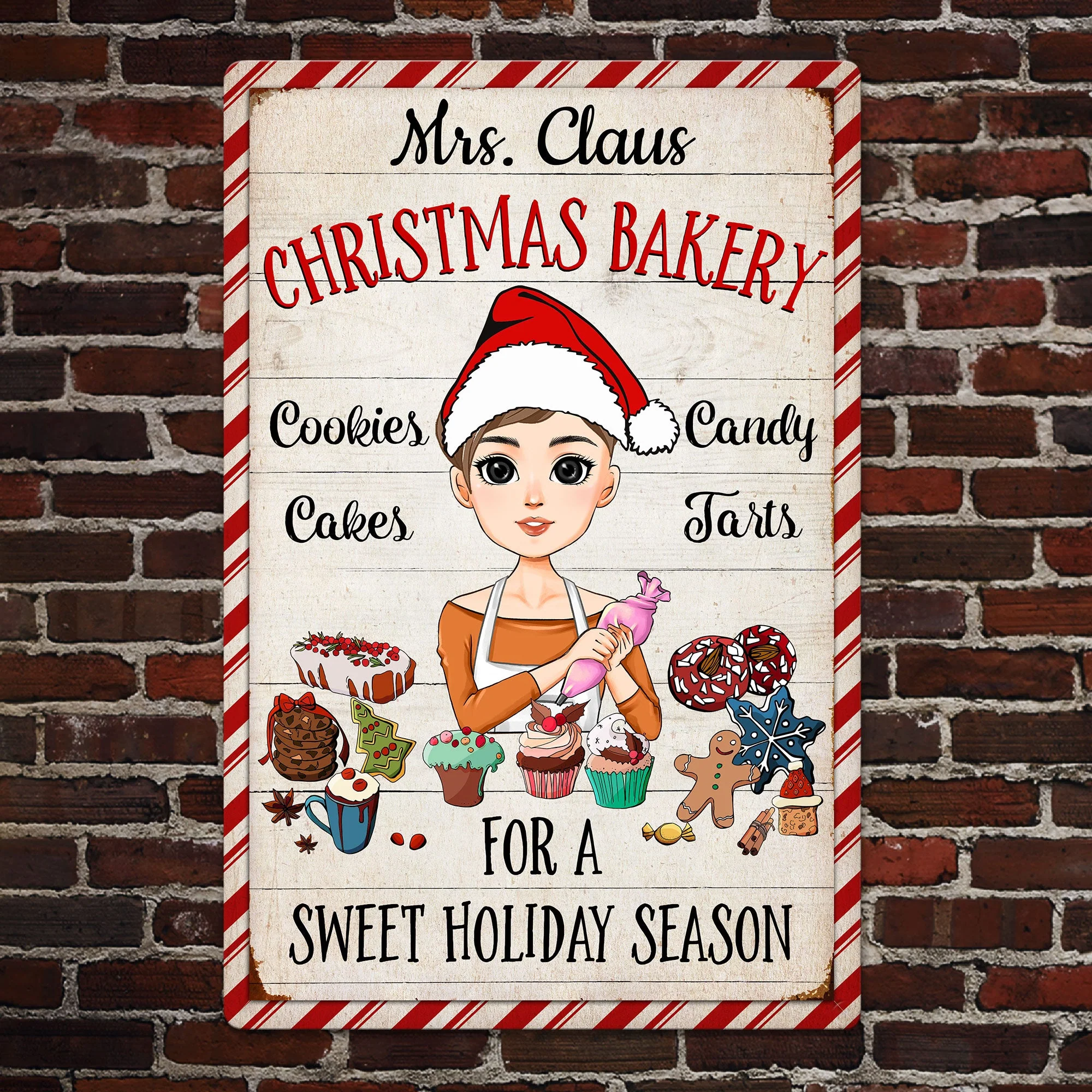 Christmas Bakery - Personalized Metal Sign - Image 2