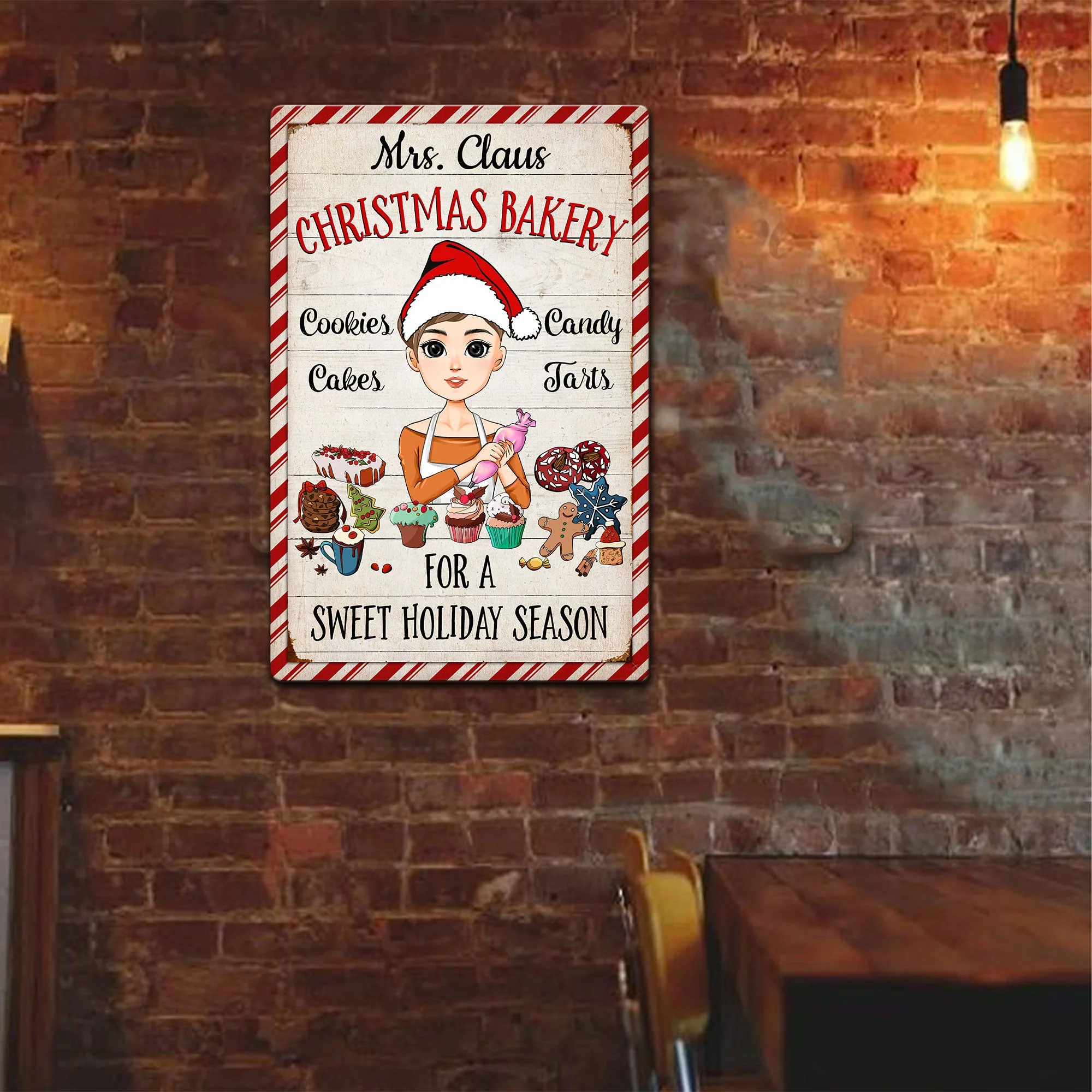 Christmas Bakery - Personalized Metal Sign - Image 3