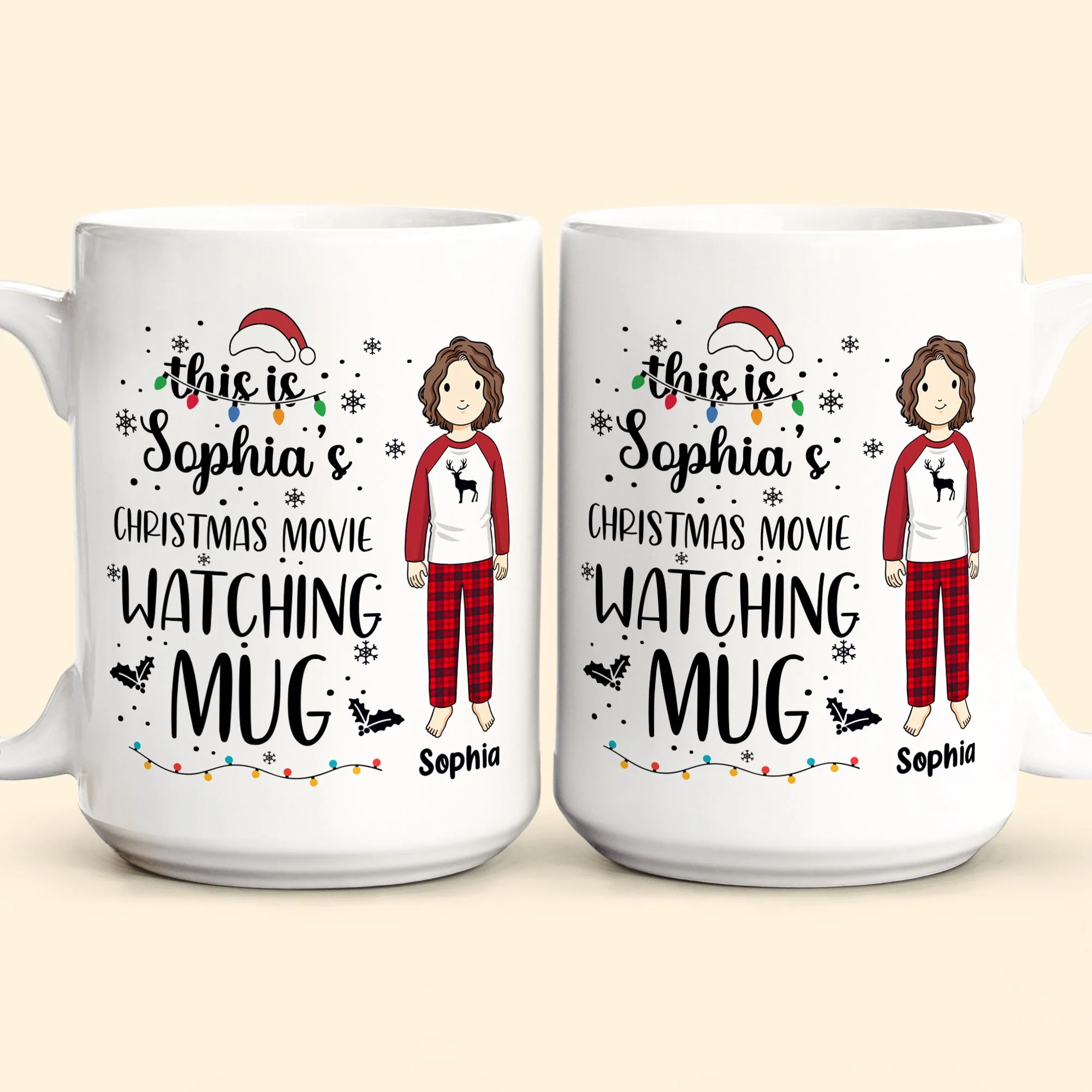 Christmas Movie Watching Mug - Personalized Mug - Image 2