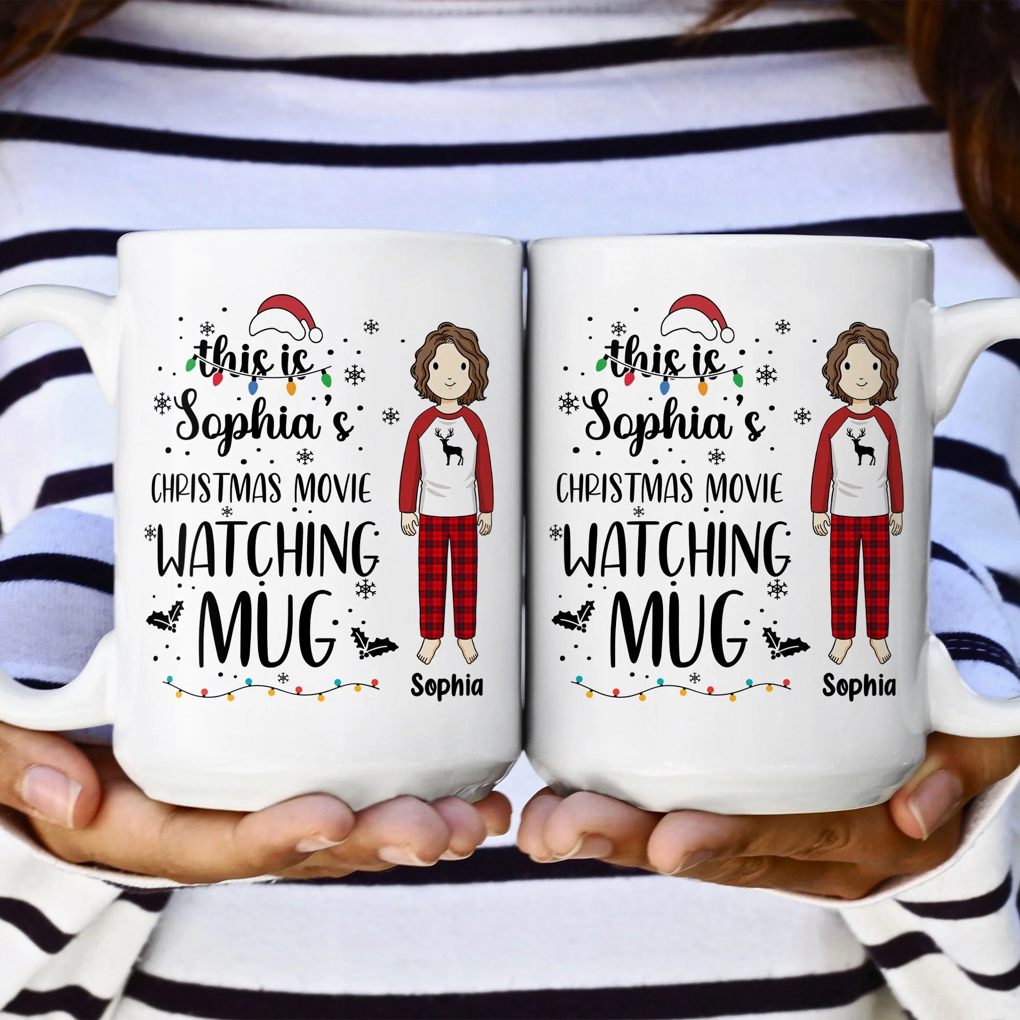 Christmas Movie Watching Mug - Personalized Mug - Image 3