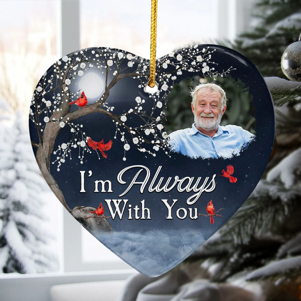 Christmas Ornaments I'm Always With You - Personalized Ceramic Ornament - Image 4