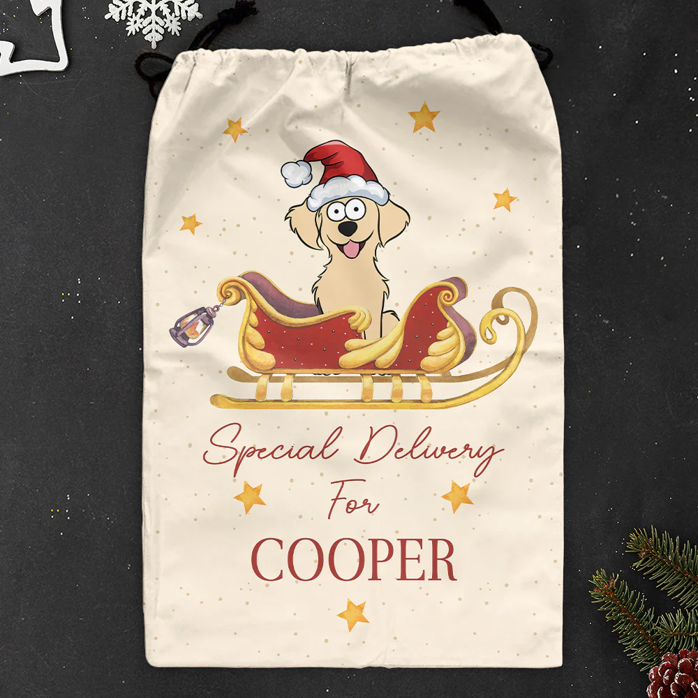Christmas Special Delivery For Pet - Personalized Photo Christmas Sack - Image 5