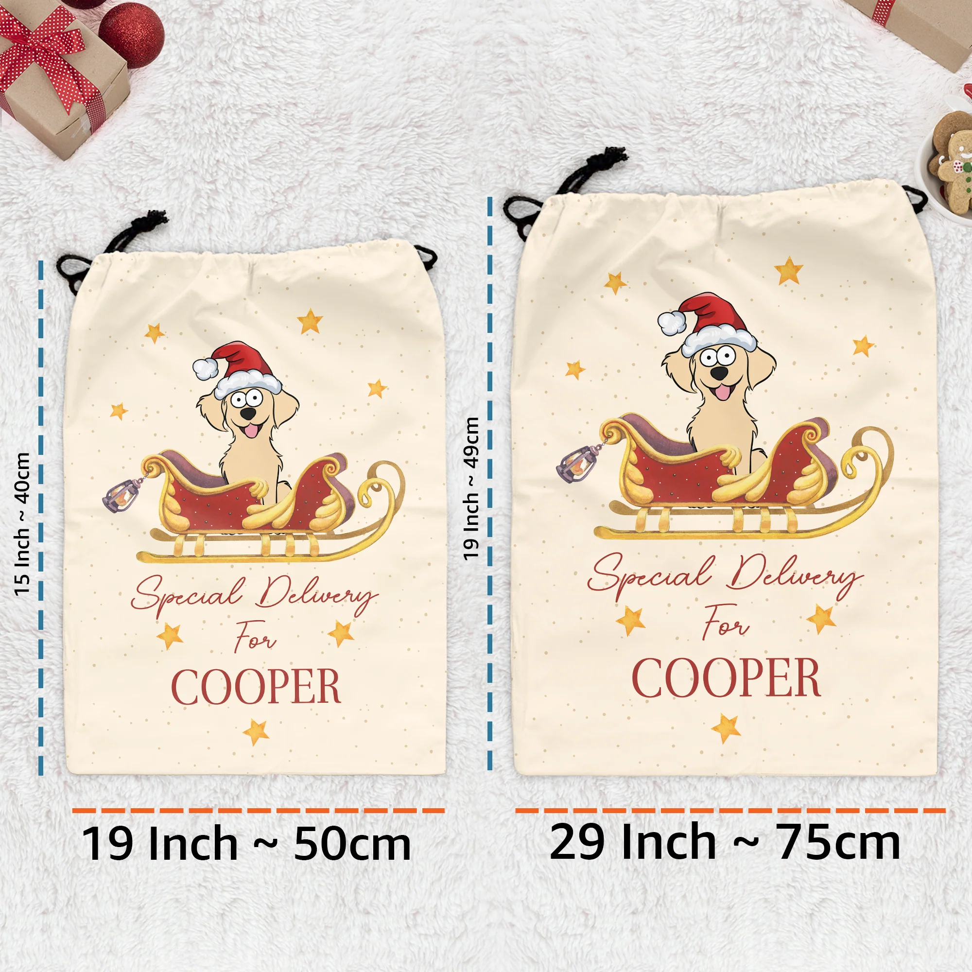 Christmas Special Delivery For Pet - Personalized Photo Christmas Sack - Image 6