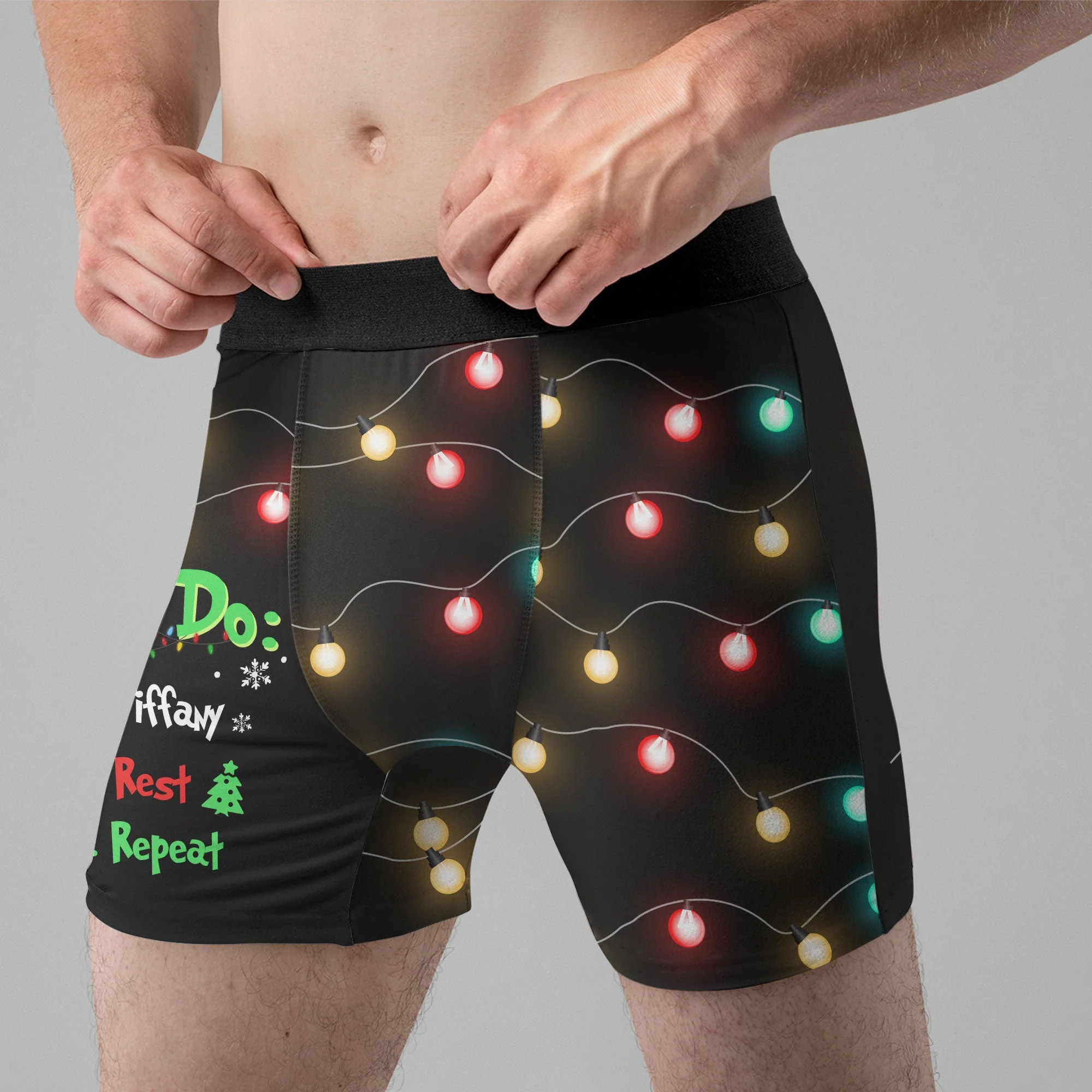 Christmas To Do List Funny - Personalized Men's Boxer Briefs - Image 2