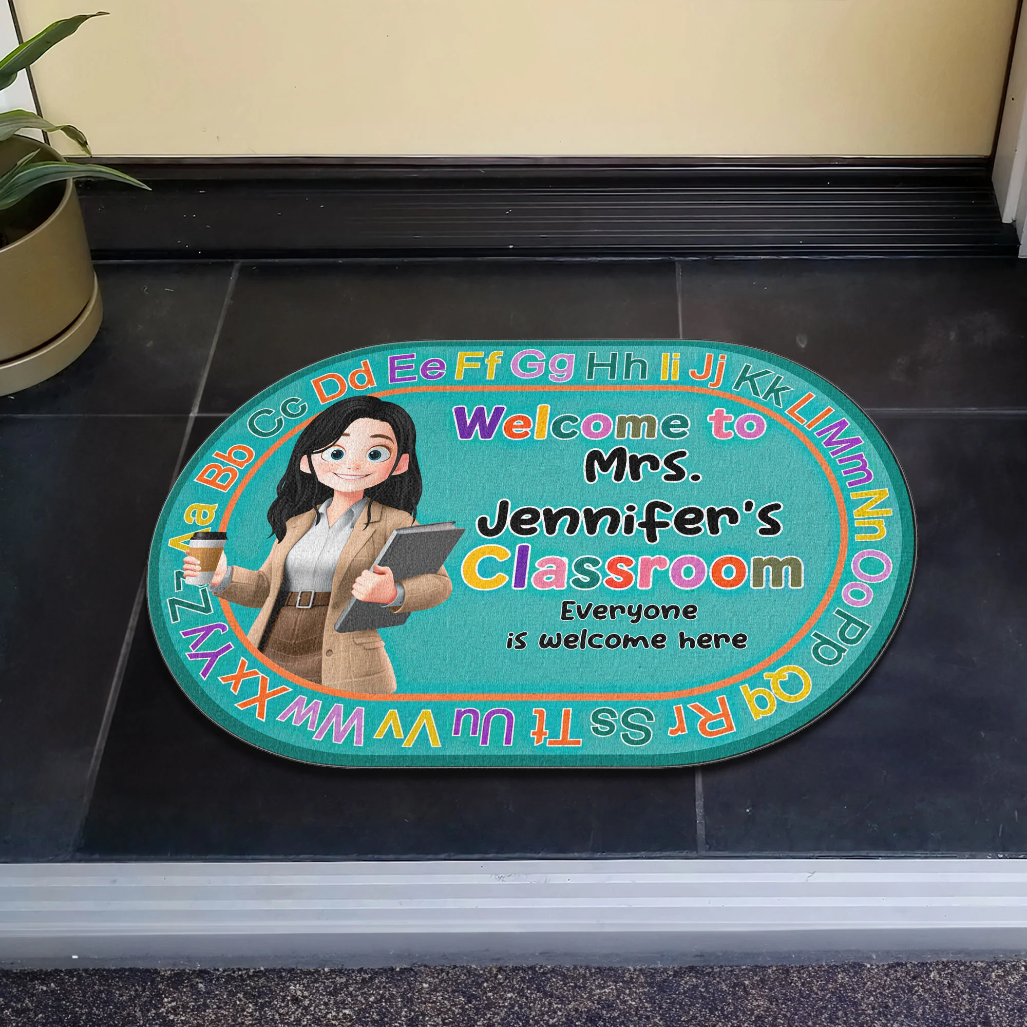 Classroom Everyone Is Welcome Back To School - Personalized Doormat - Image 3