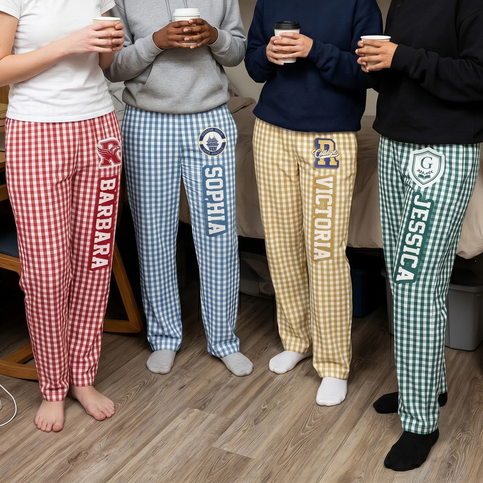 College University Custom Logo - Personalized Lounge Pants