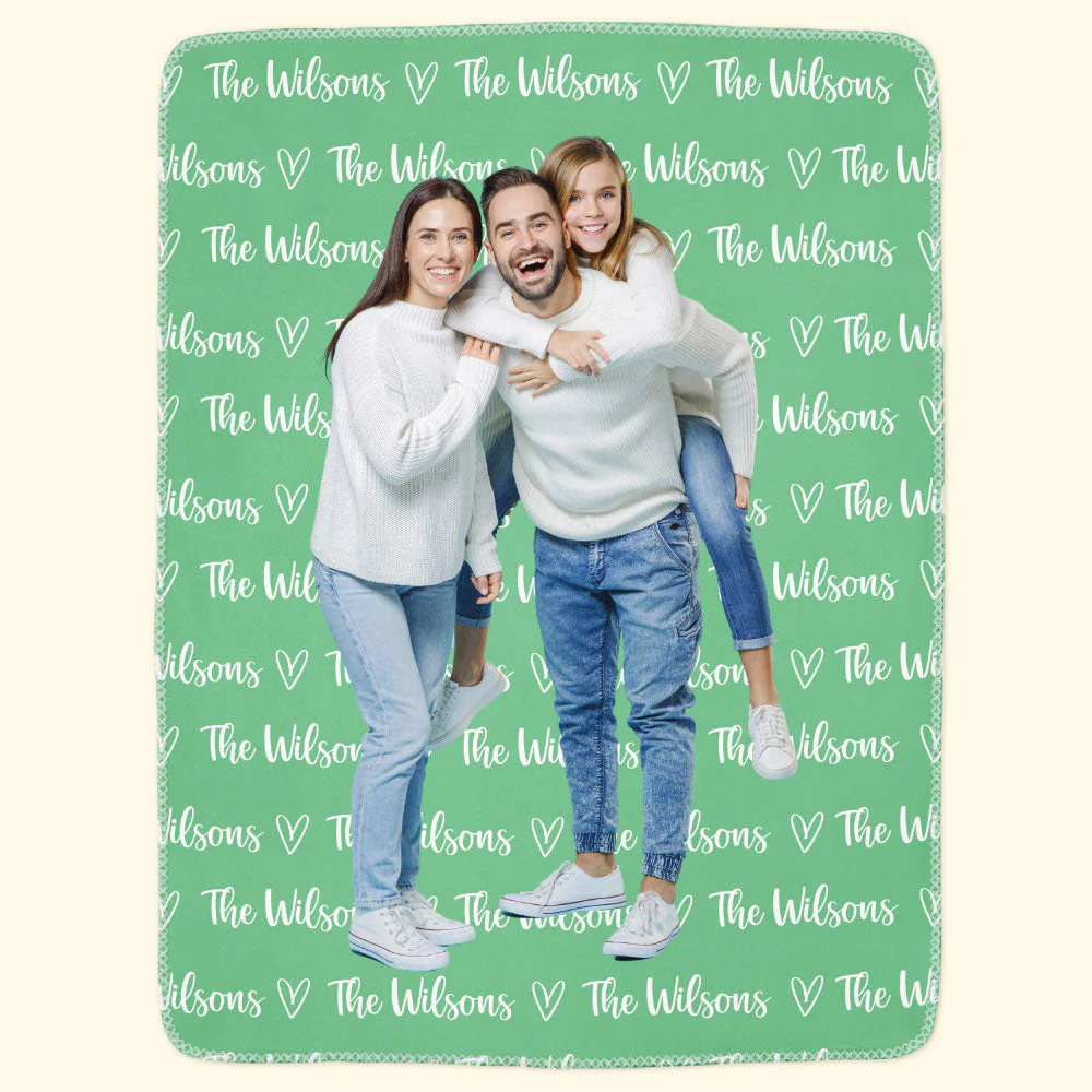 Personalized Name And Photo Blanket For Family - Personalized Photo Blanket - Image 4