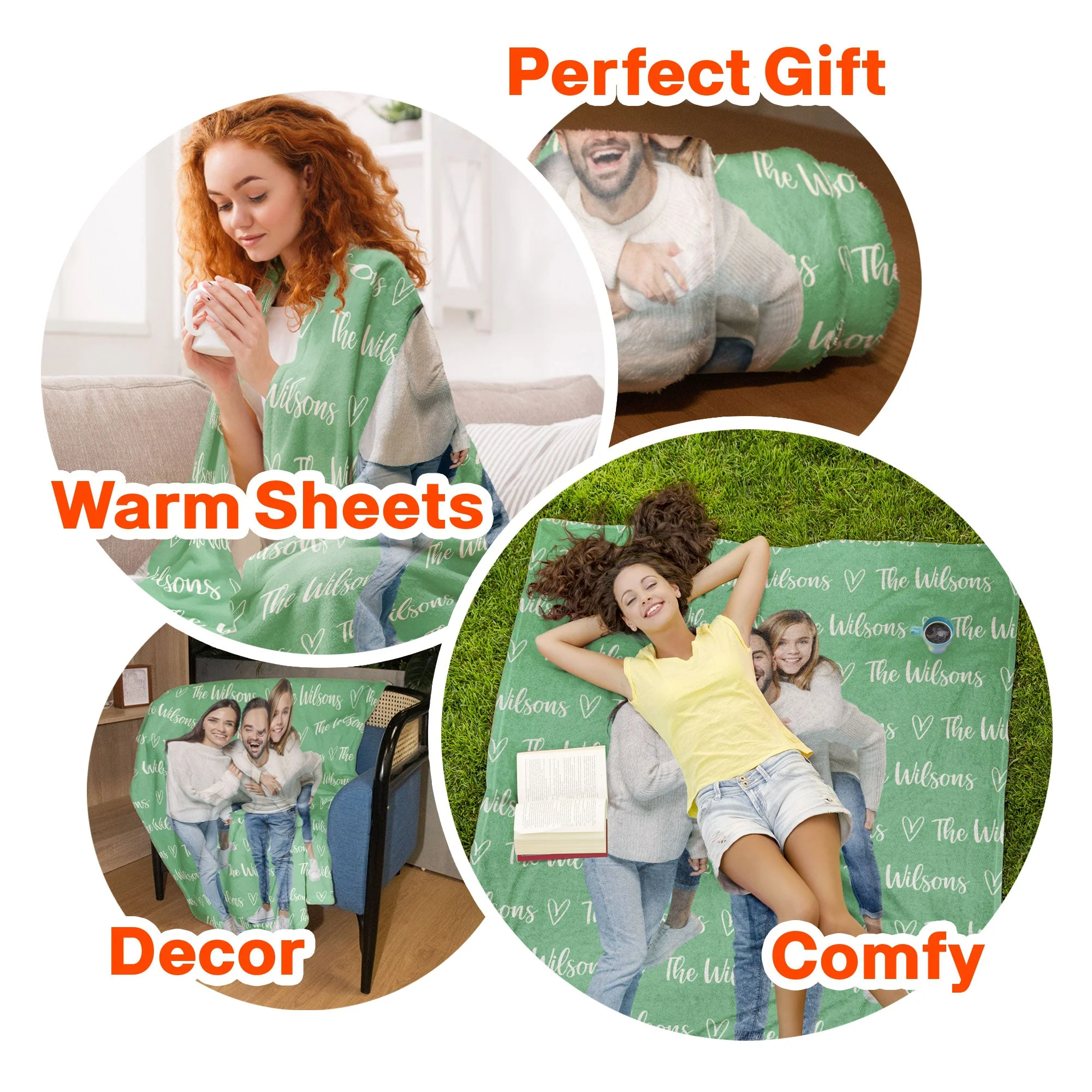 Personalized Name And Photo Blanket For Family - Personalized Photo Blanket - Image 7