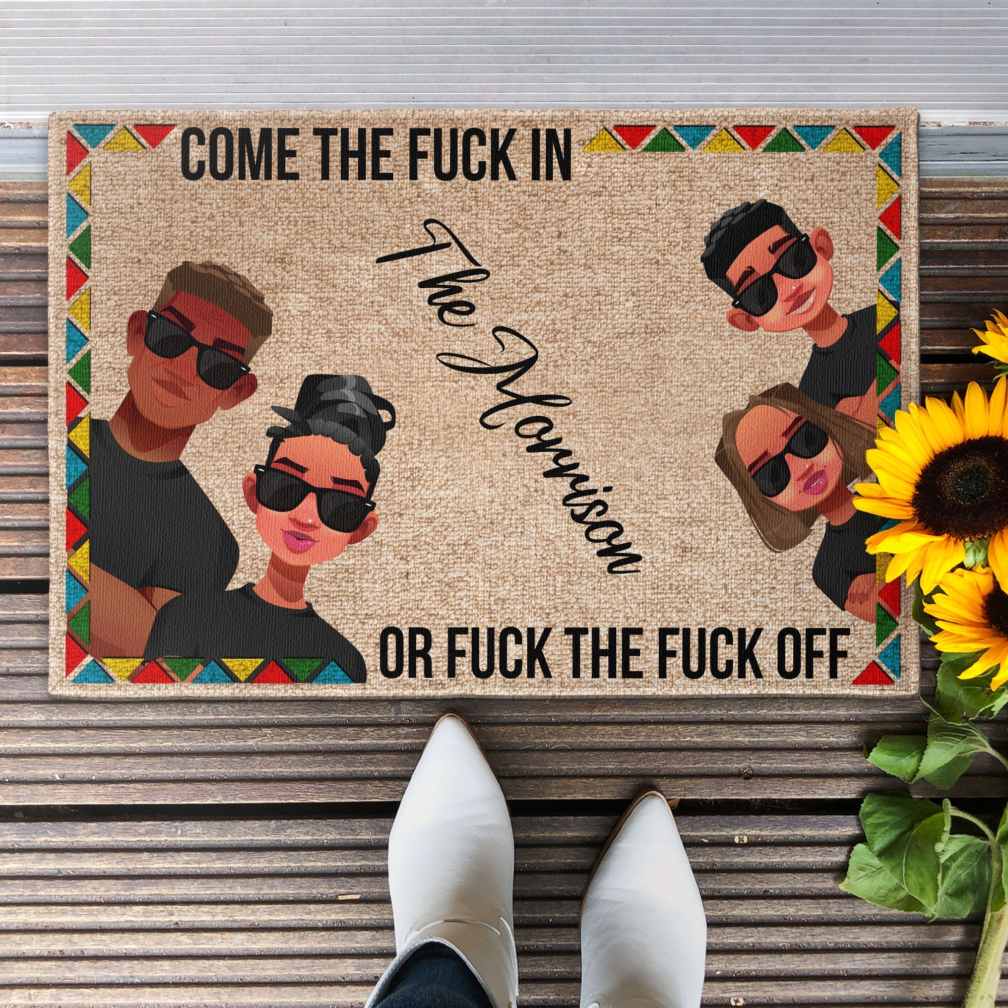 Come The F*ck In - Personalized Doormat - Image 2