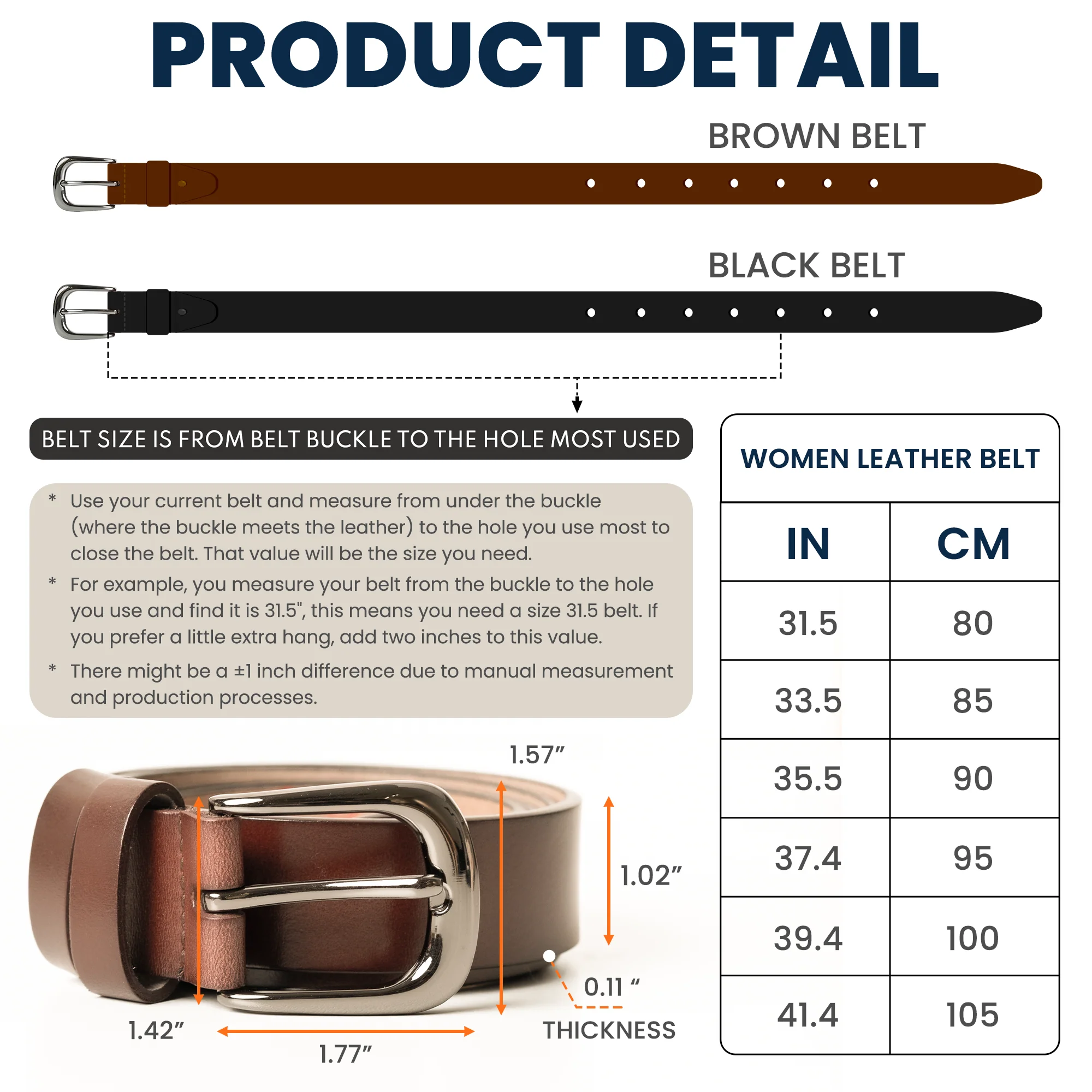 Congrats On Being My Bestie You Lucky B*tch - Personalized Women Leather Belt - Image 6