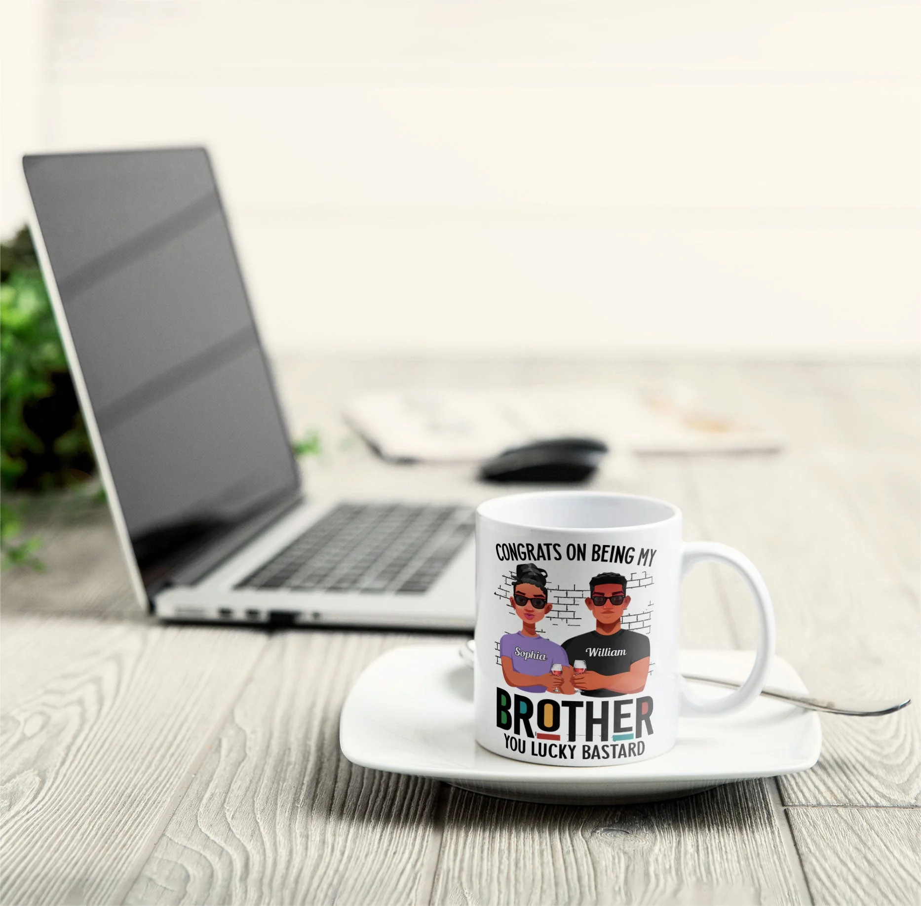Congrats On Being My Brother - Personalized Mug - Image 4