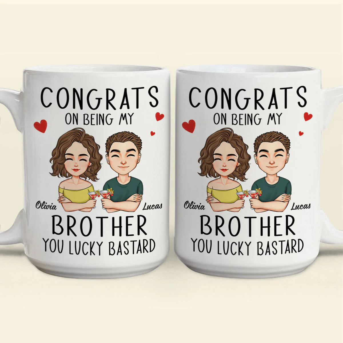 Congrats On Being My Brother - Personalized Mug - Image 2
