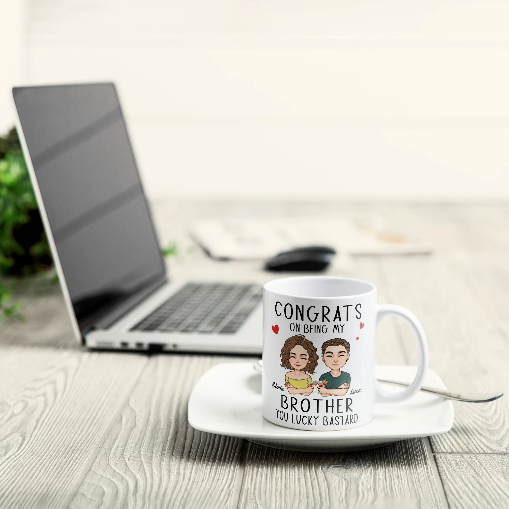 Congrats On Being My Brother - Personalized Mug - Image 3