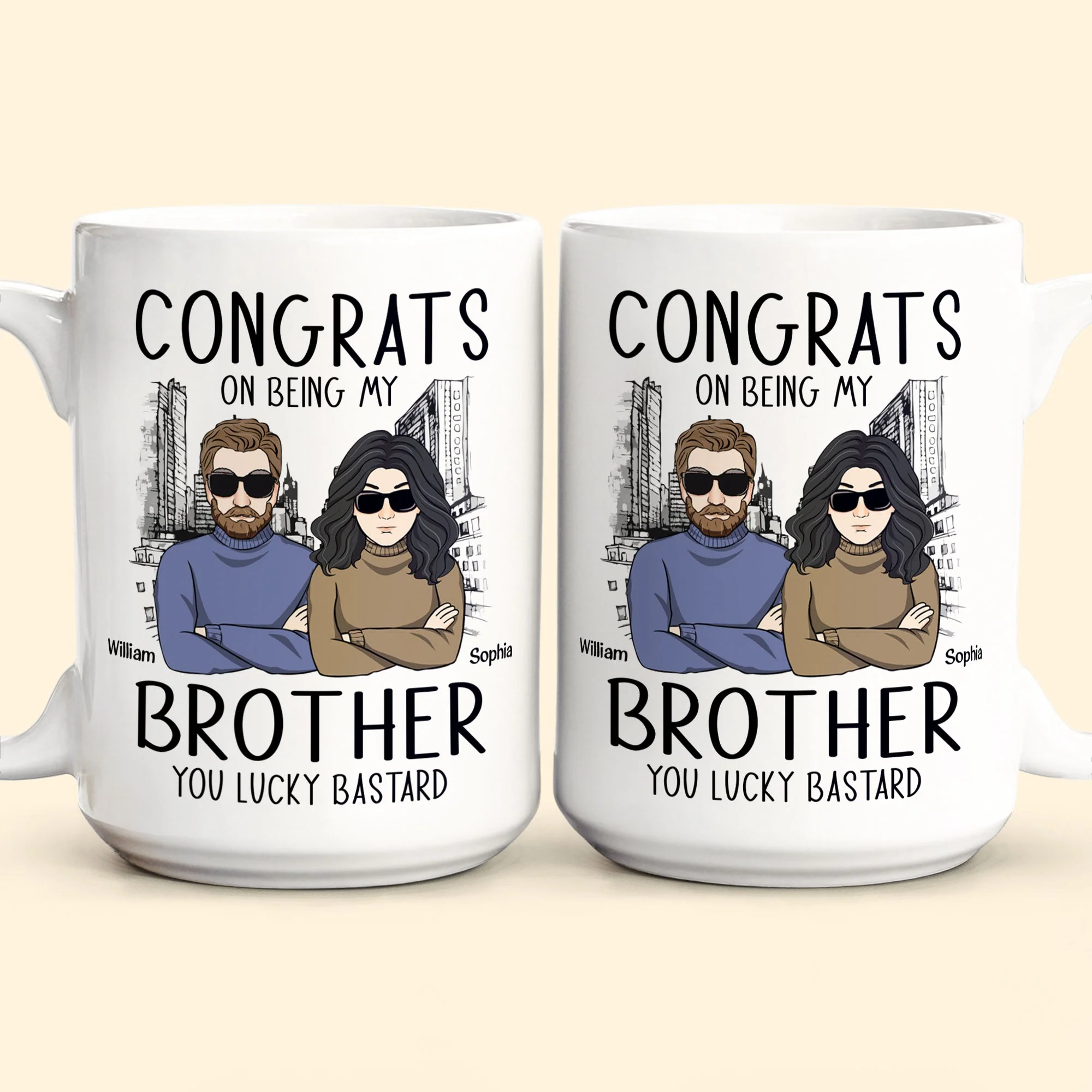 Congrats On Being My Brother - Personalized Mug - Ver 2 - Image 2