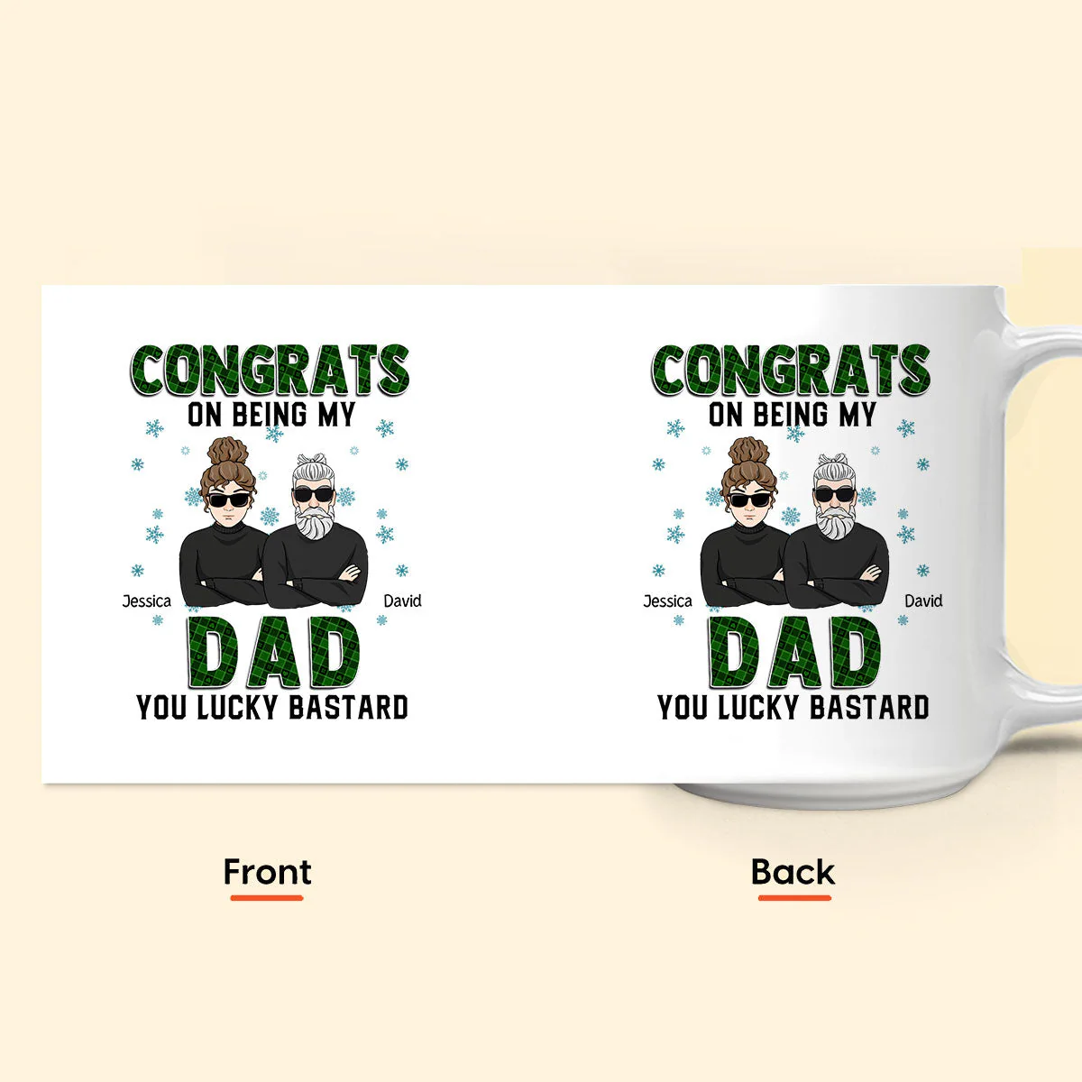 Congrats On Being My Dad - Personalized Mug - Image 6