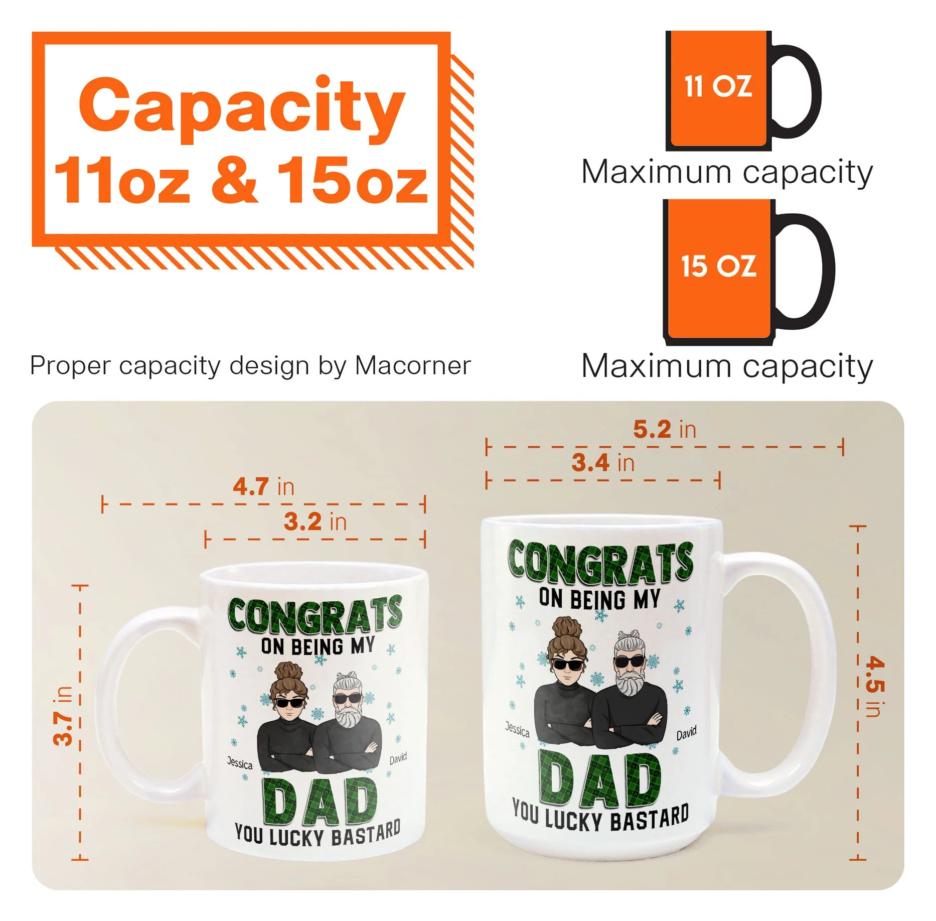 Congrats On Being My Dad - Personalized Mug - Image 7