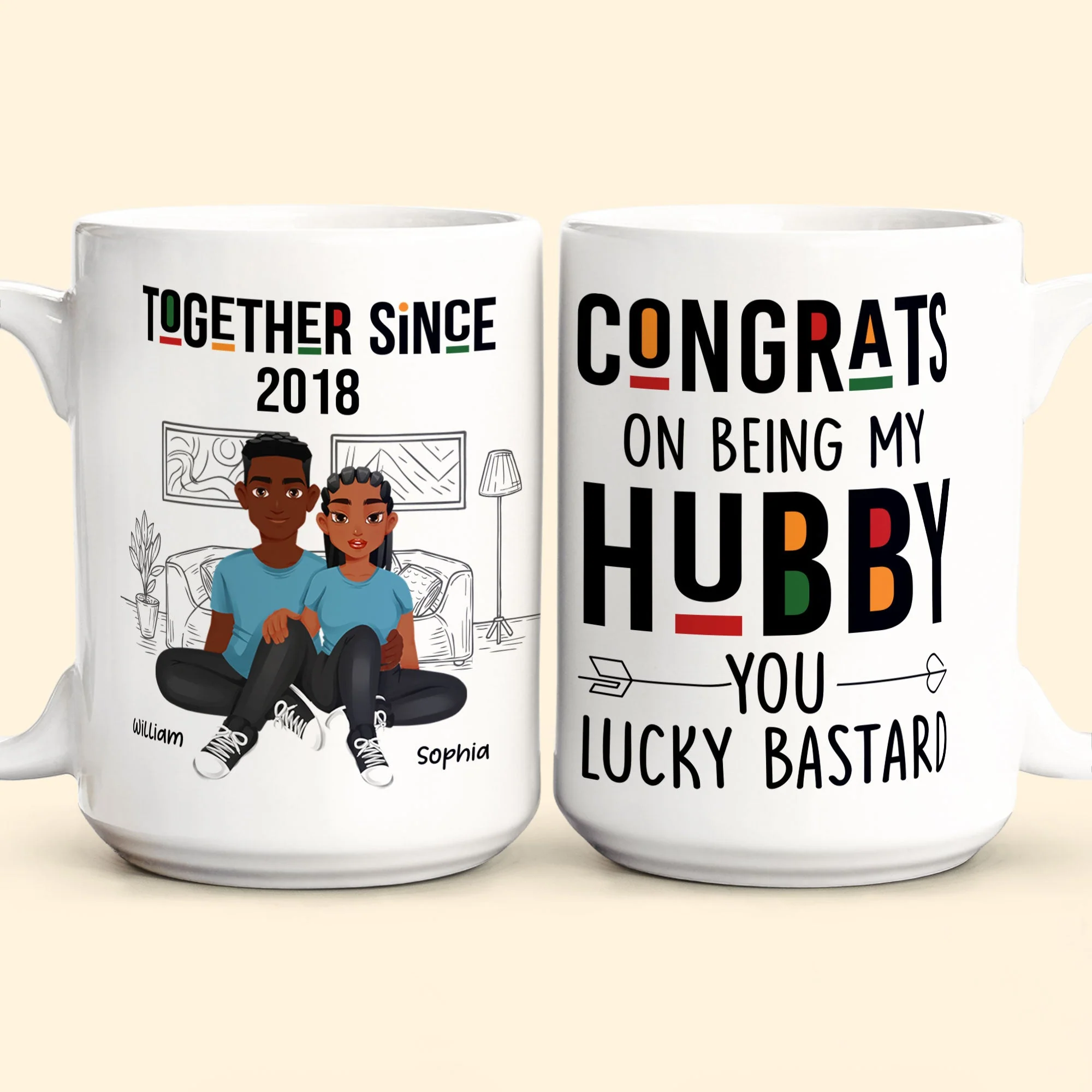 Congrats On Being My Hubby - Personalized Mug - Image 2
