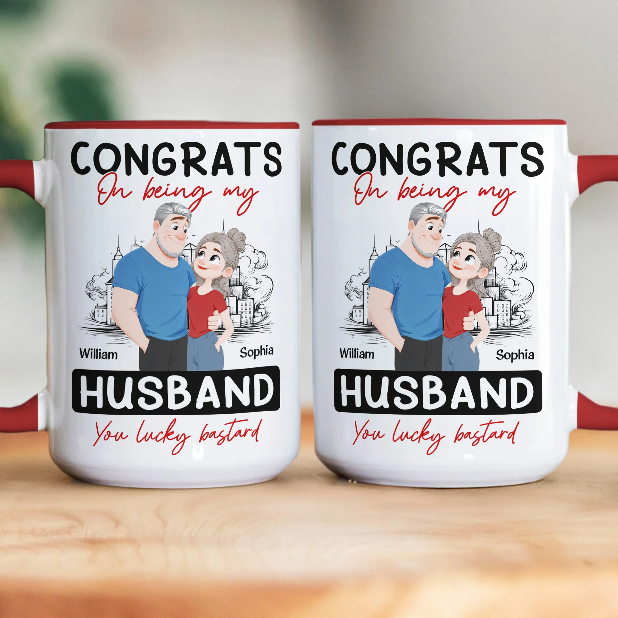 Congrats On Being My Husband Couple Anniversary Gift For Him - Personalized Mug - Image 5