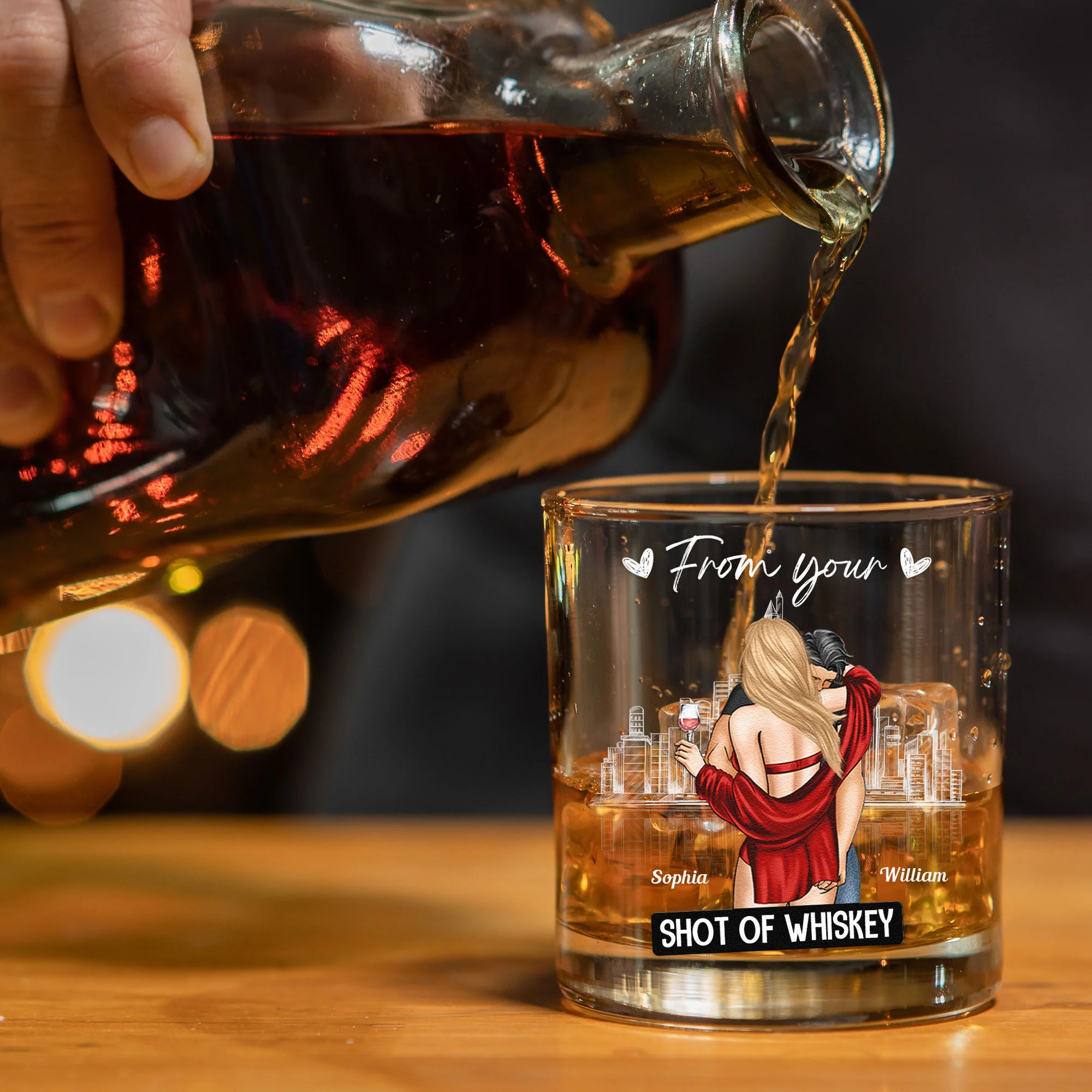 Congrats On Being My Husband - Gifts For Husband, Bf - Personalized Whiskey Glass - Image 4