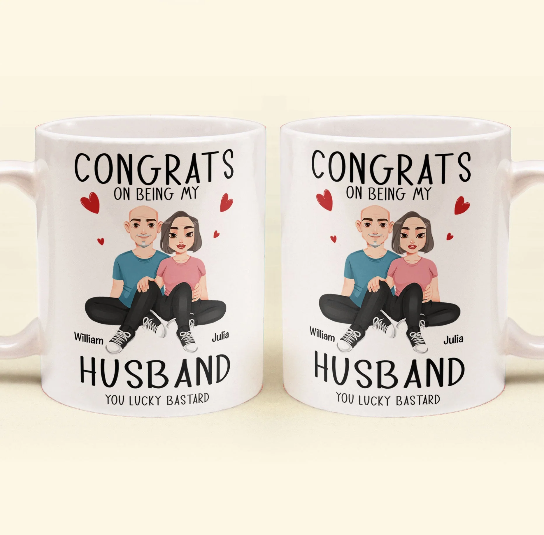 Congrats On Being My Husband New Version - Personalized Mug