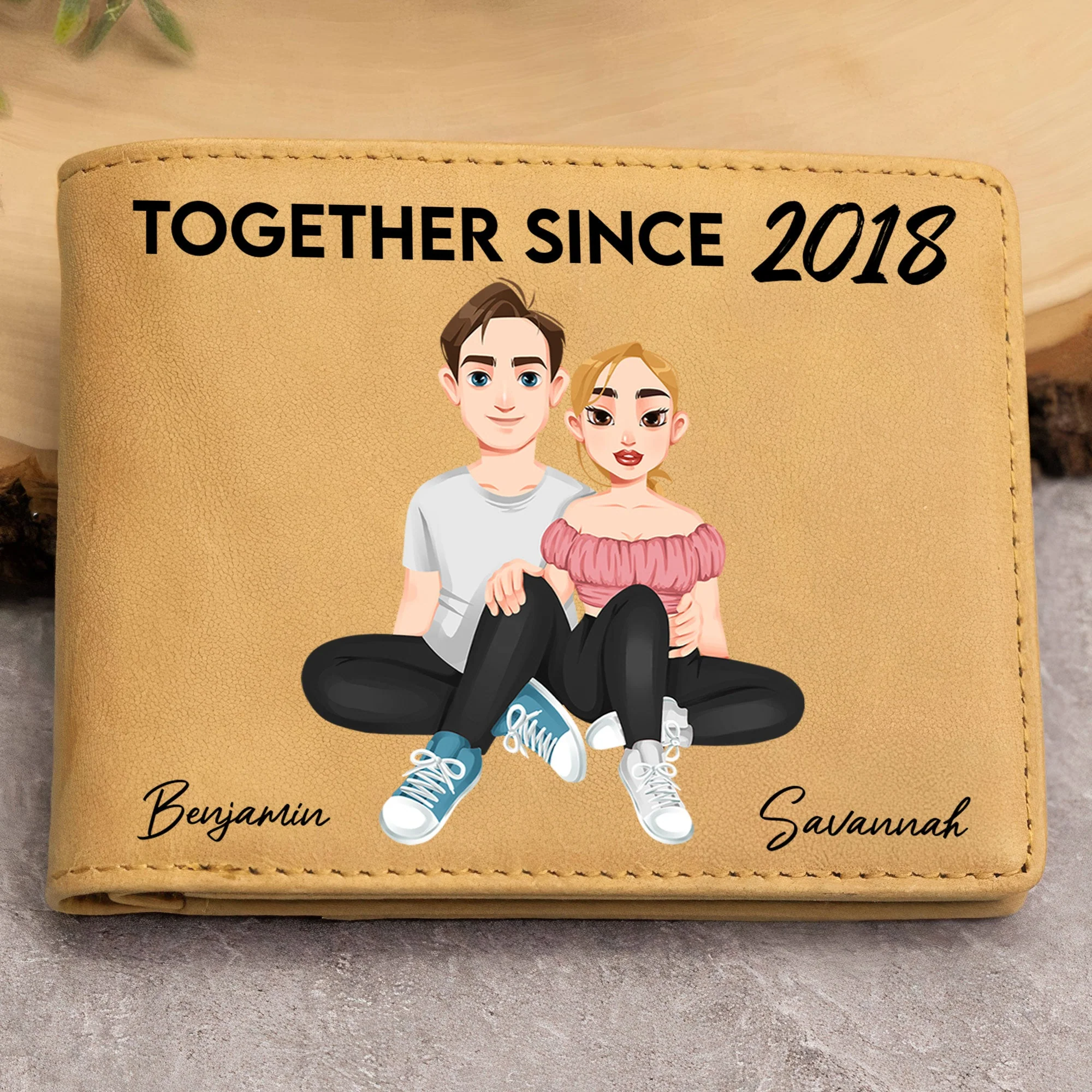 Congrats On Being My Husband - Personalized Leather Wallet - Image 4