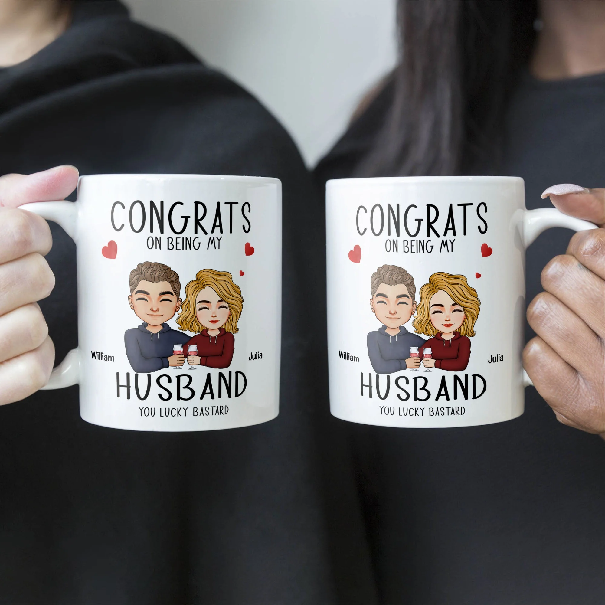 Congrats On Being My Husband - Personalized Mug - Image 6