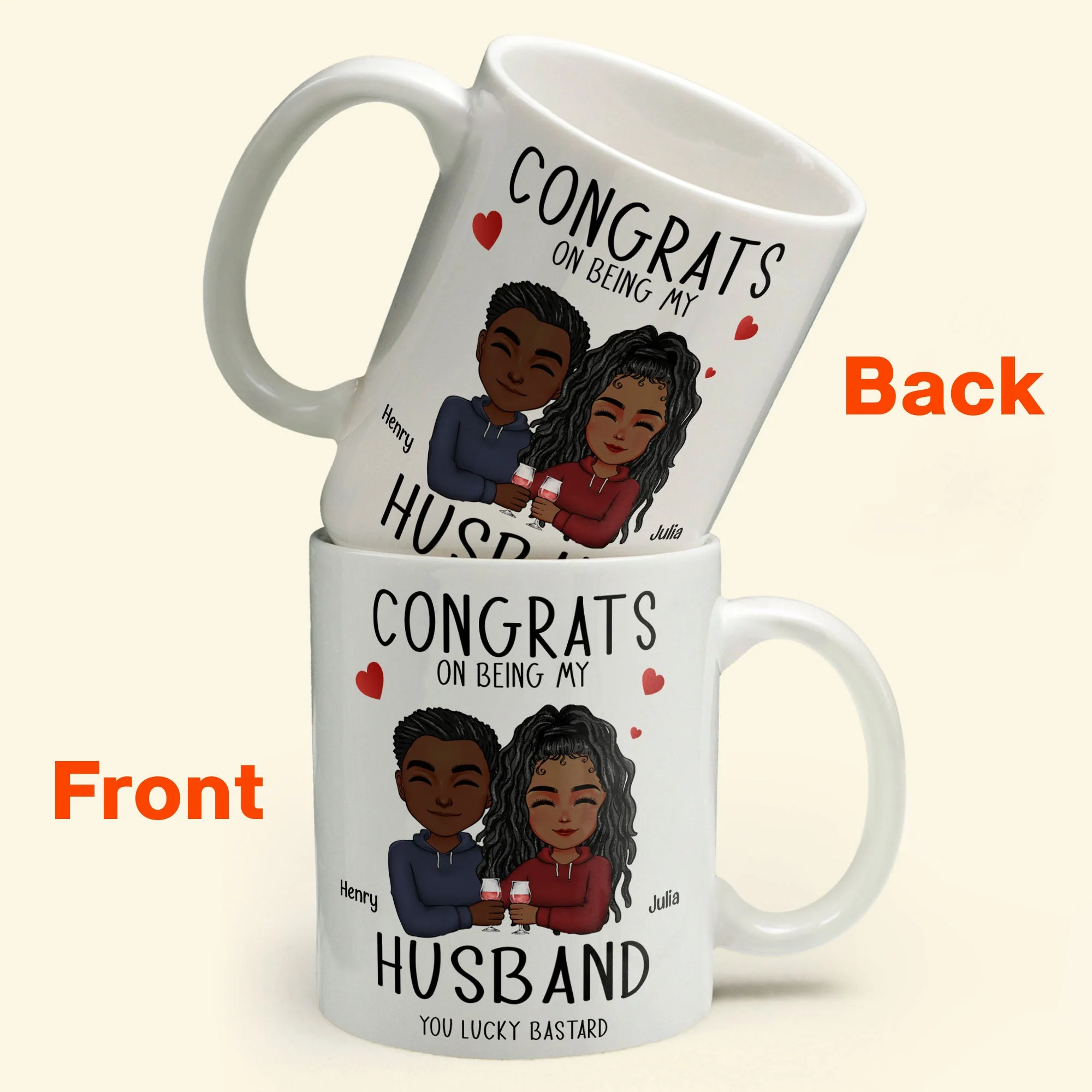 Congrats On Being My Husband - Personalized Mug - Ver 2 - Image 6