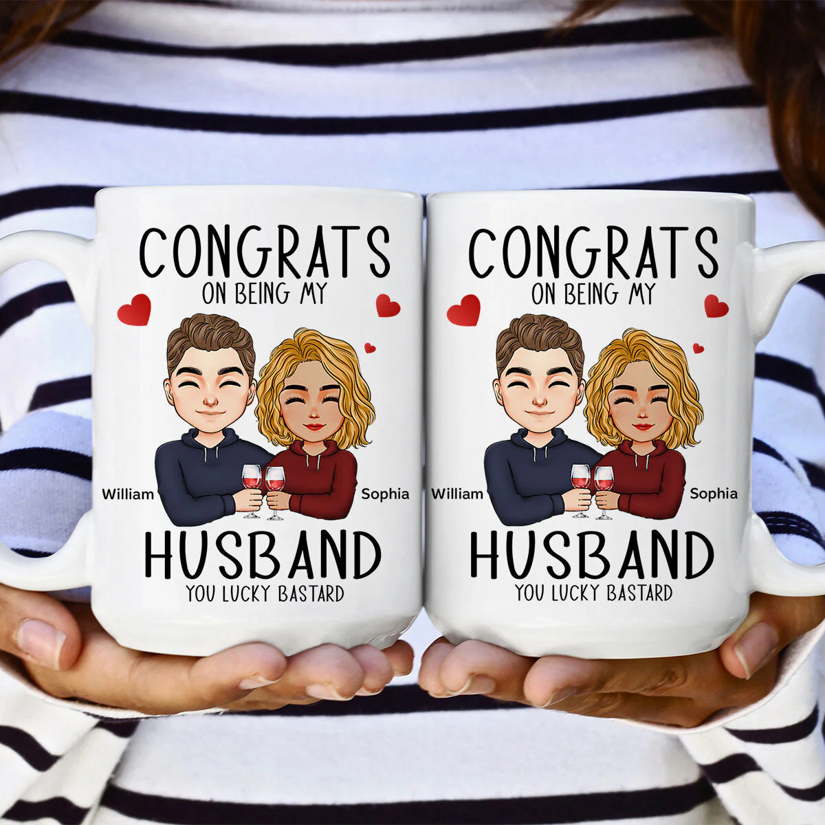 Congrats On Being My Husband - Personalized Mug - Ver 2 - Image 7