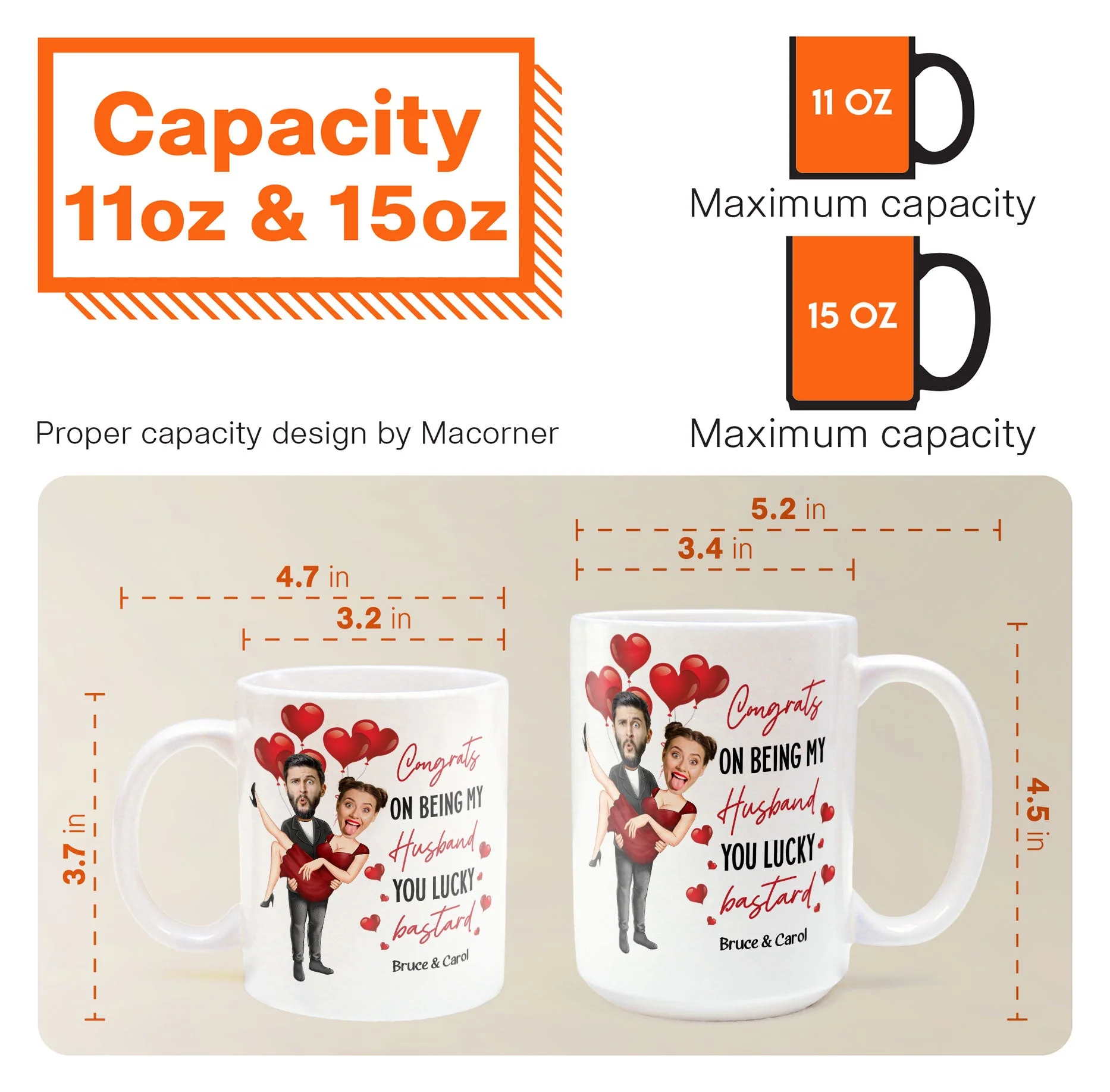 Congrats On Being My Husband You Lucky Bastard - Personalized Photo Mug - Image 8