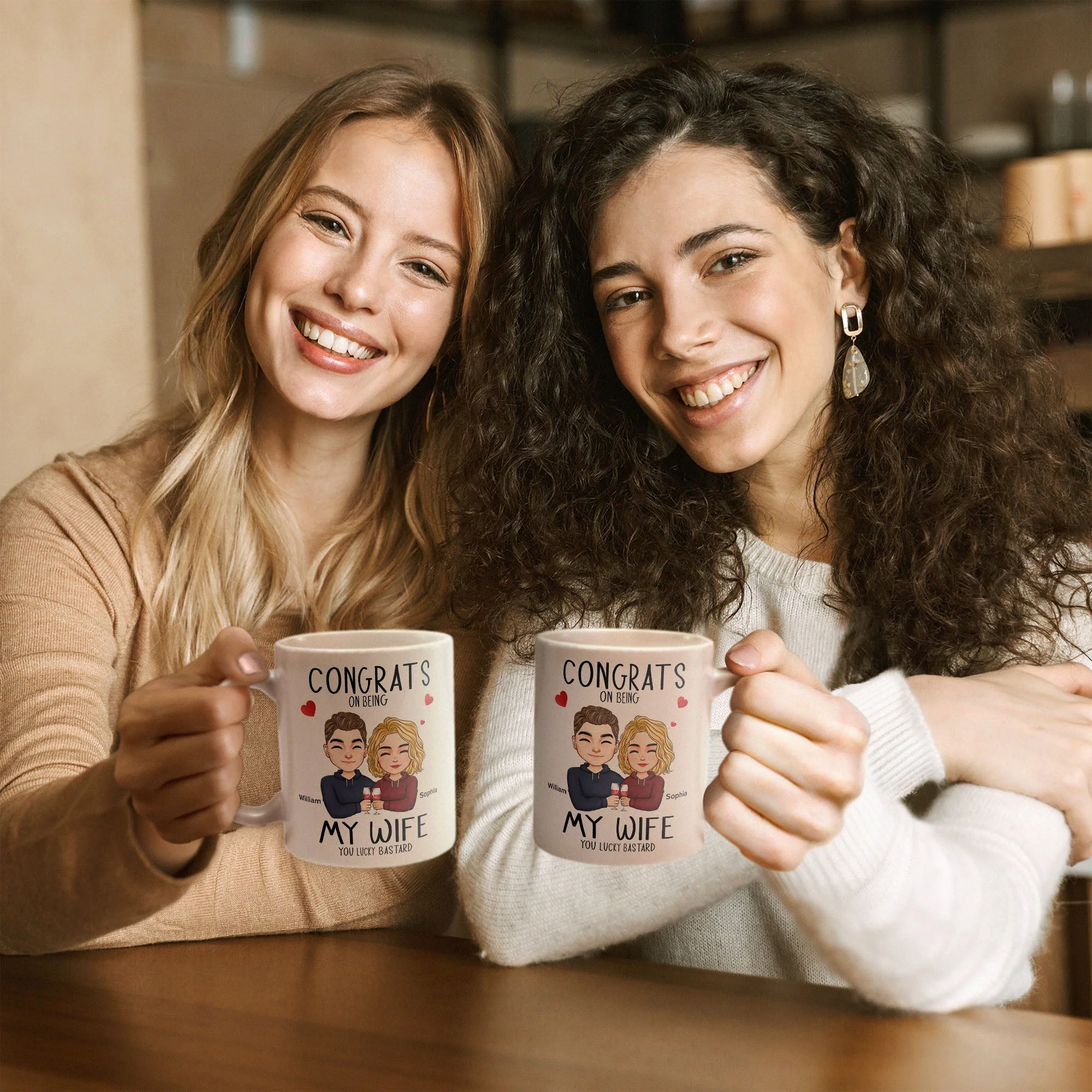 Congrats On Being My Wife/Girlfriend- Personalized Mug - Image 4