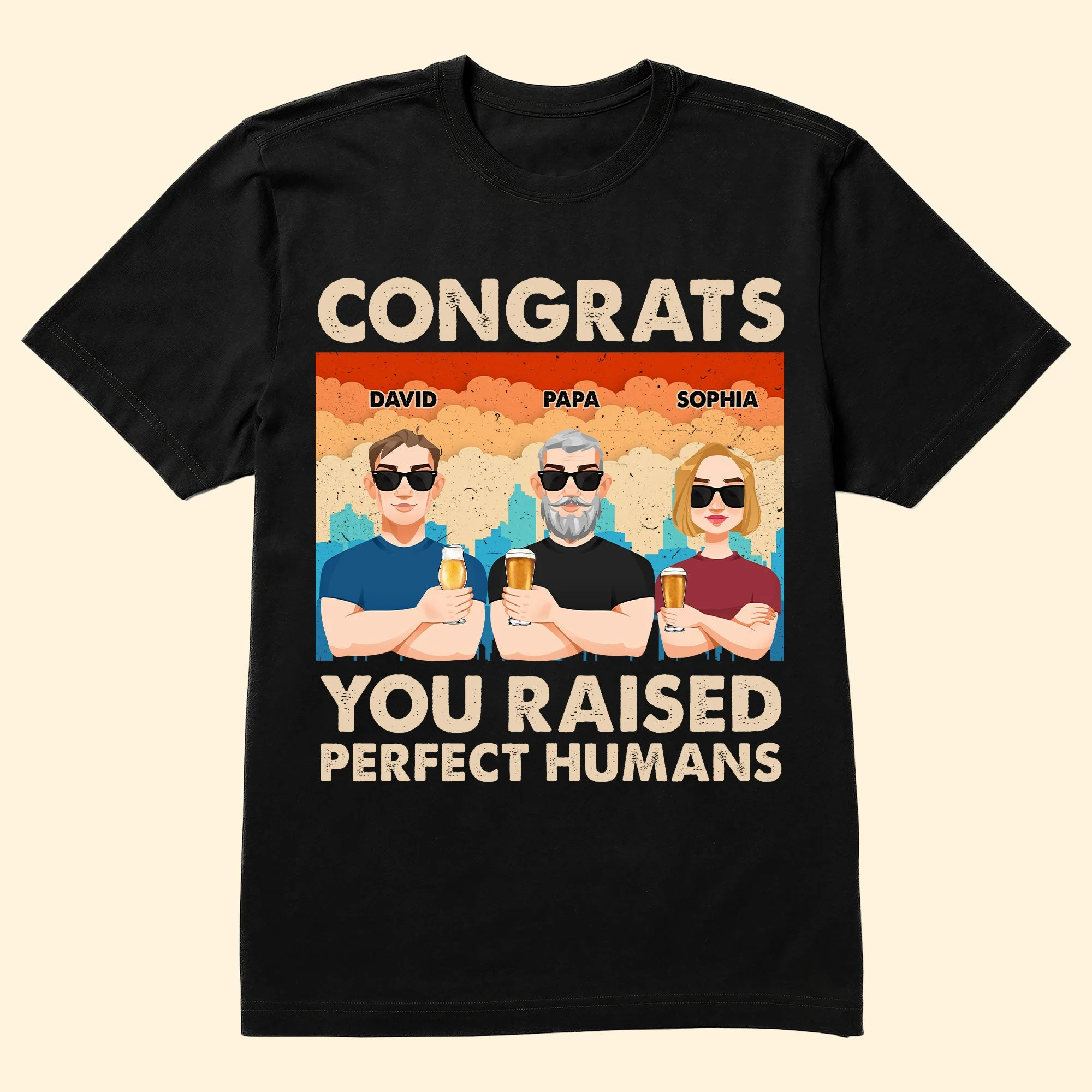 Congrats You Raised Perfect Humans - Personalized Shirt - Image 2