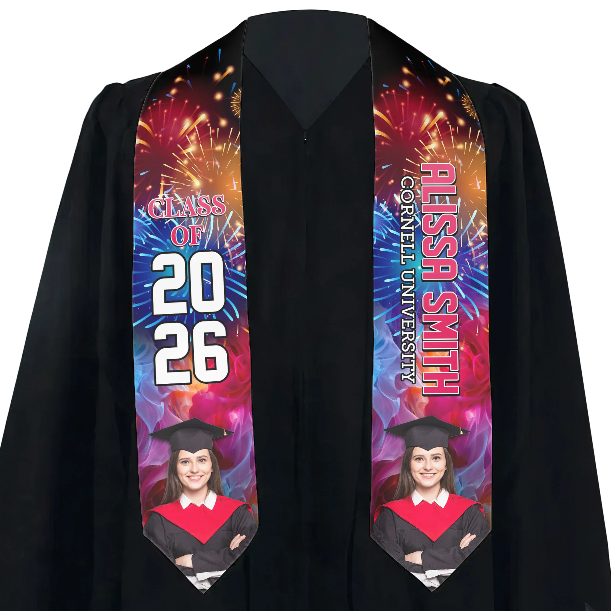 Congratulation Graduation Stole  - Personalized Photo Graduation Stole - Image 2