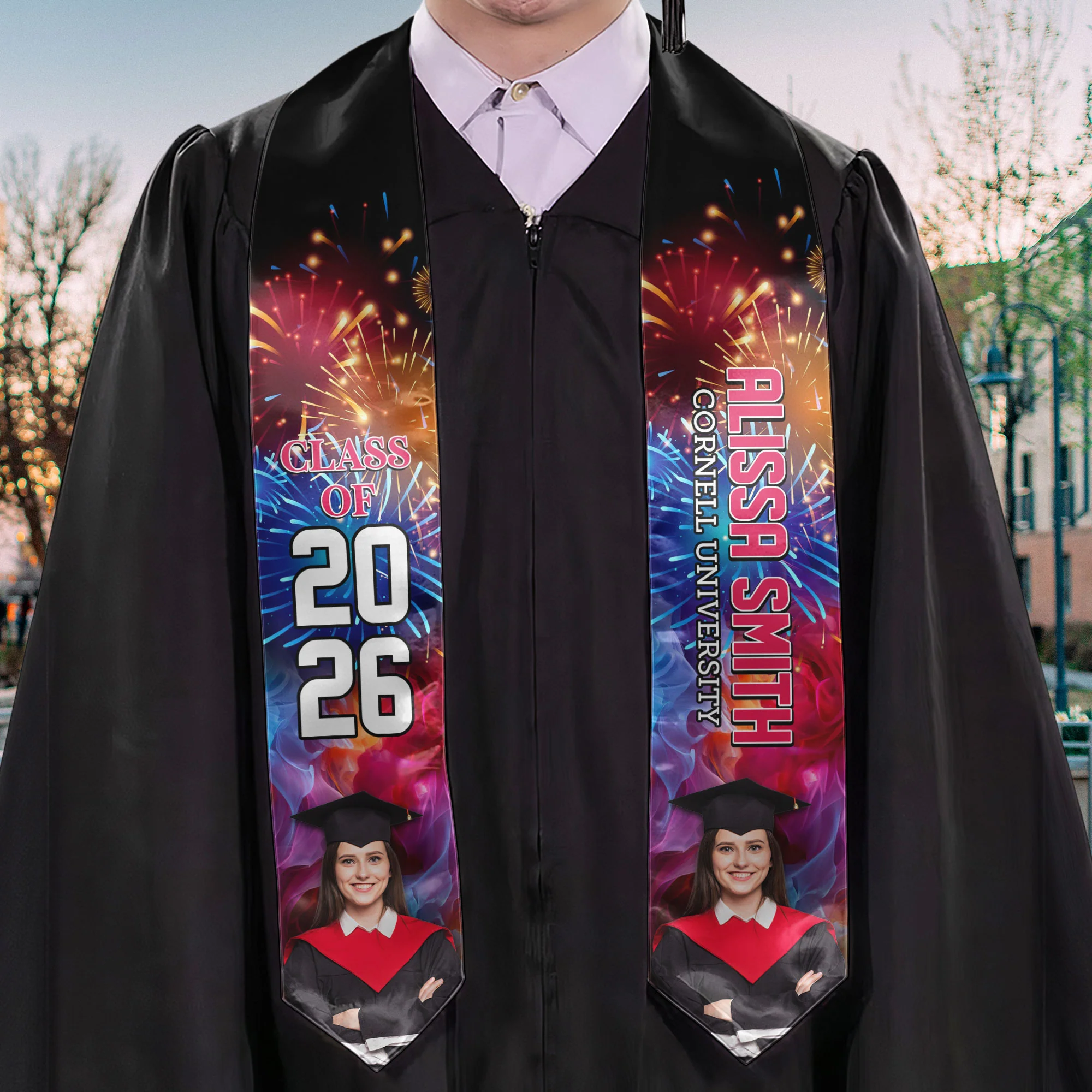 Congratulation Graduation Stole  - Personalized Photo Graduation Stole - Image 4