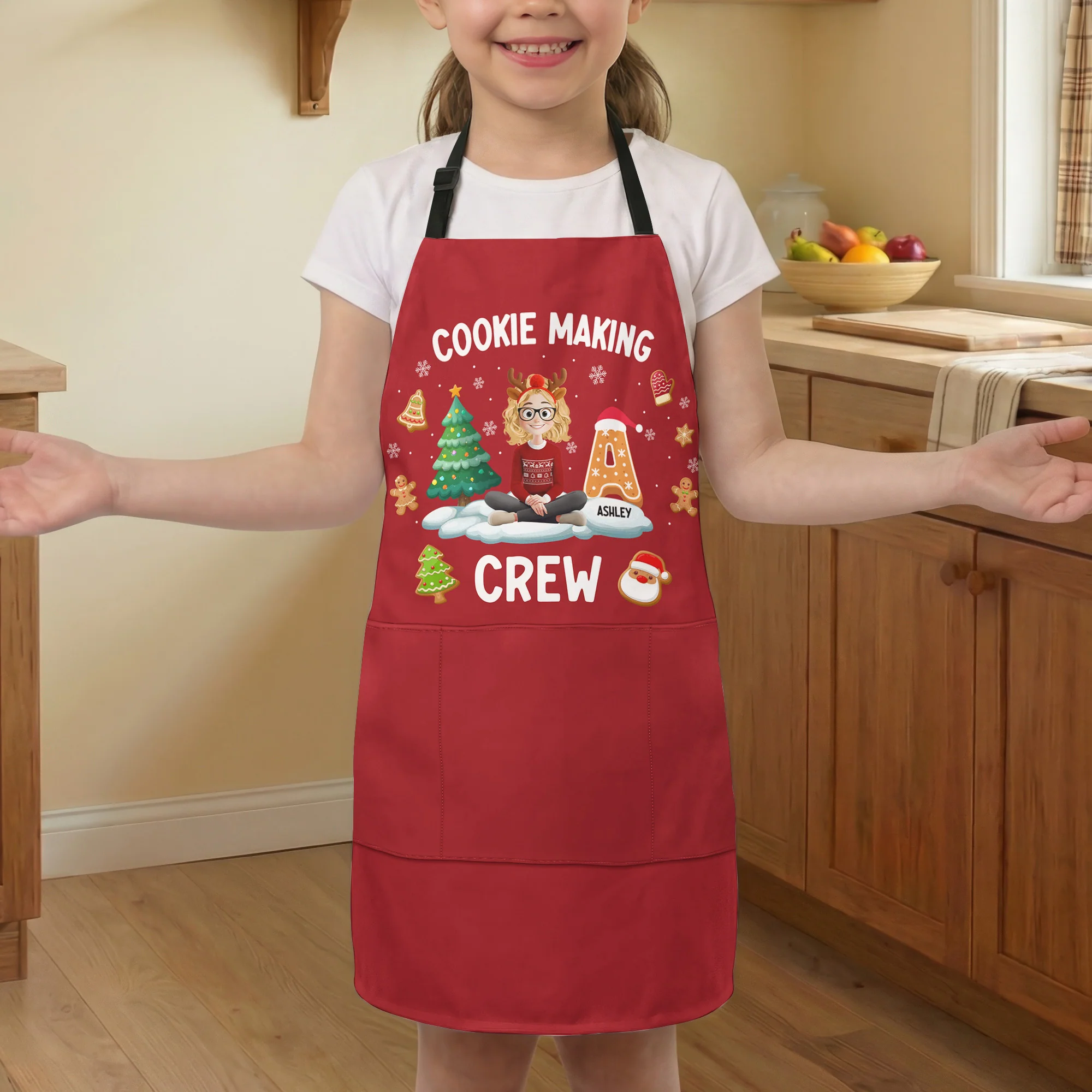 Cookie Making Crew Matching Aprons For Family, Kids, Grandma - Personalized Apron - Image 4