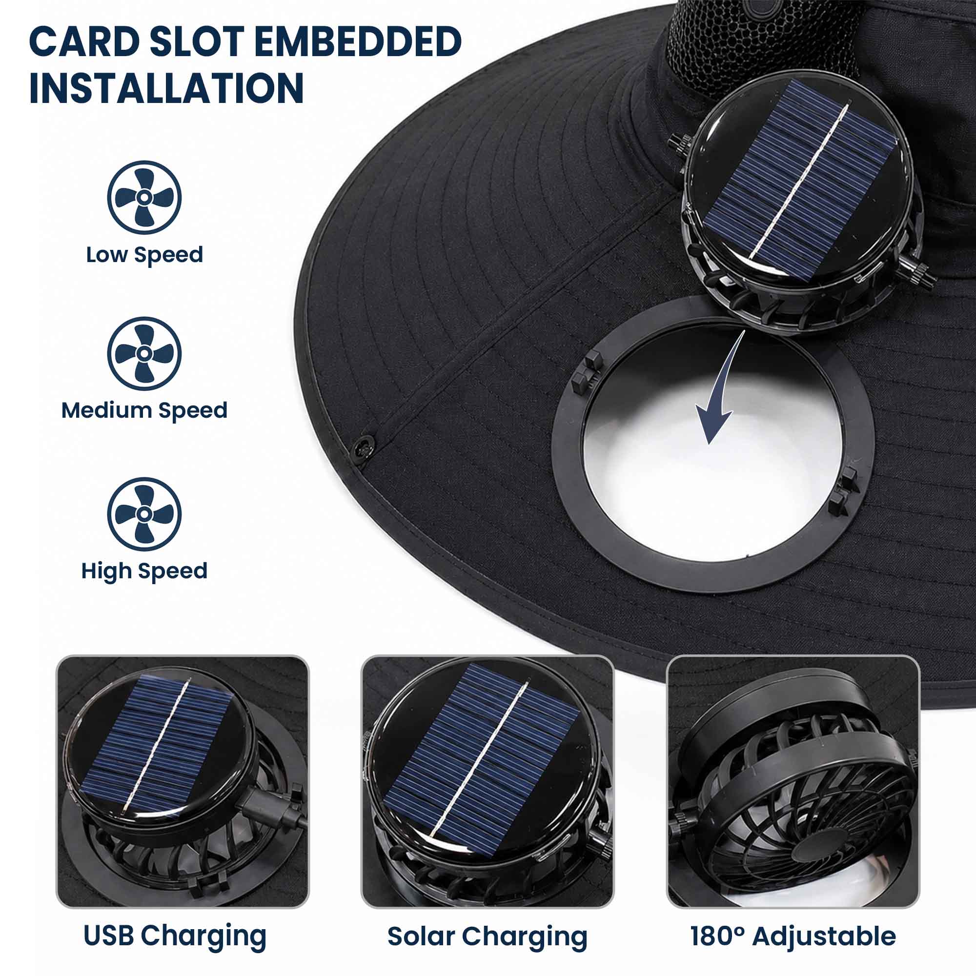 Cool Dads Drive Tractors Gift For Farmer, Dad, Grandpa - Personalized Solar Fan Hat - Image 6