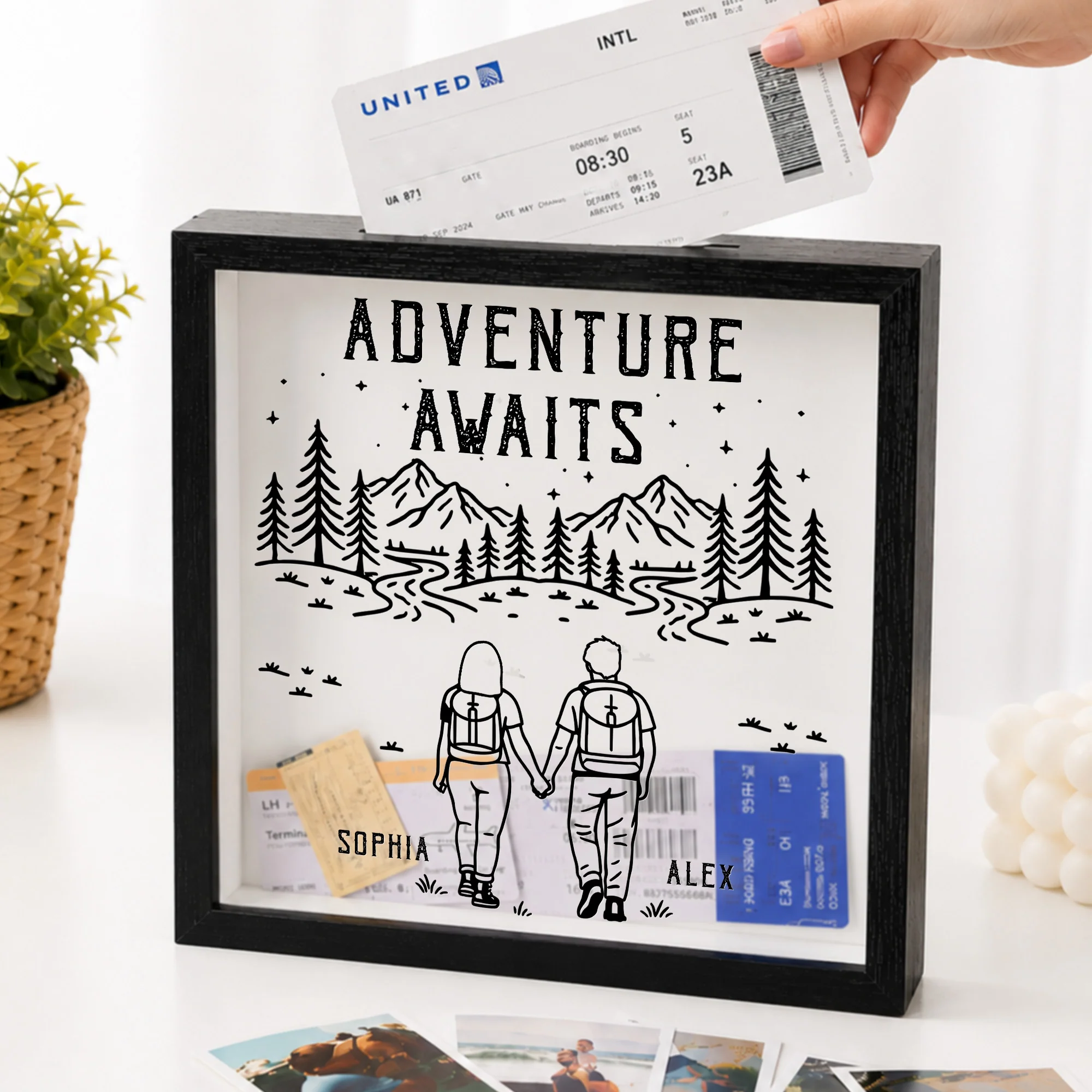 Couple Adventure Awaits Anniversary Gifts For Her, Him - Personalized Memory Box