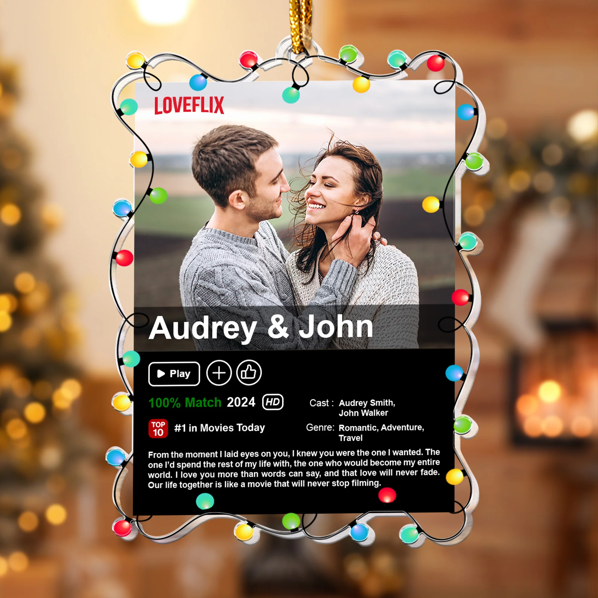 Couple Movie From The Moment I Laid Eyes On You - Personalized Acrylic Photo Ornament - Image 6