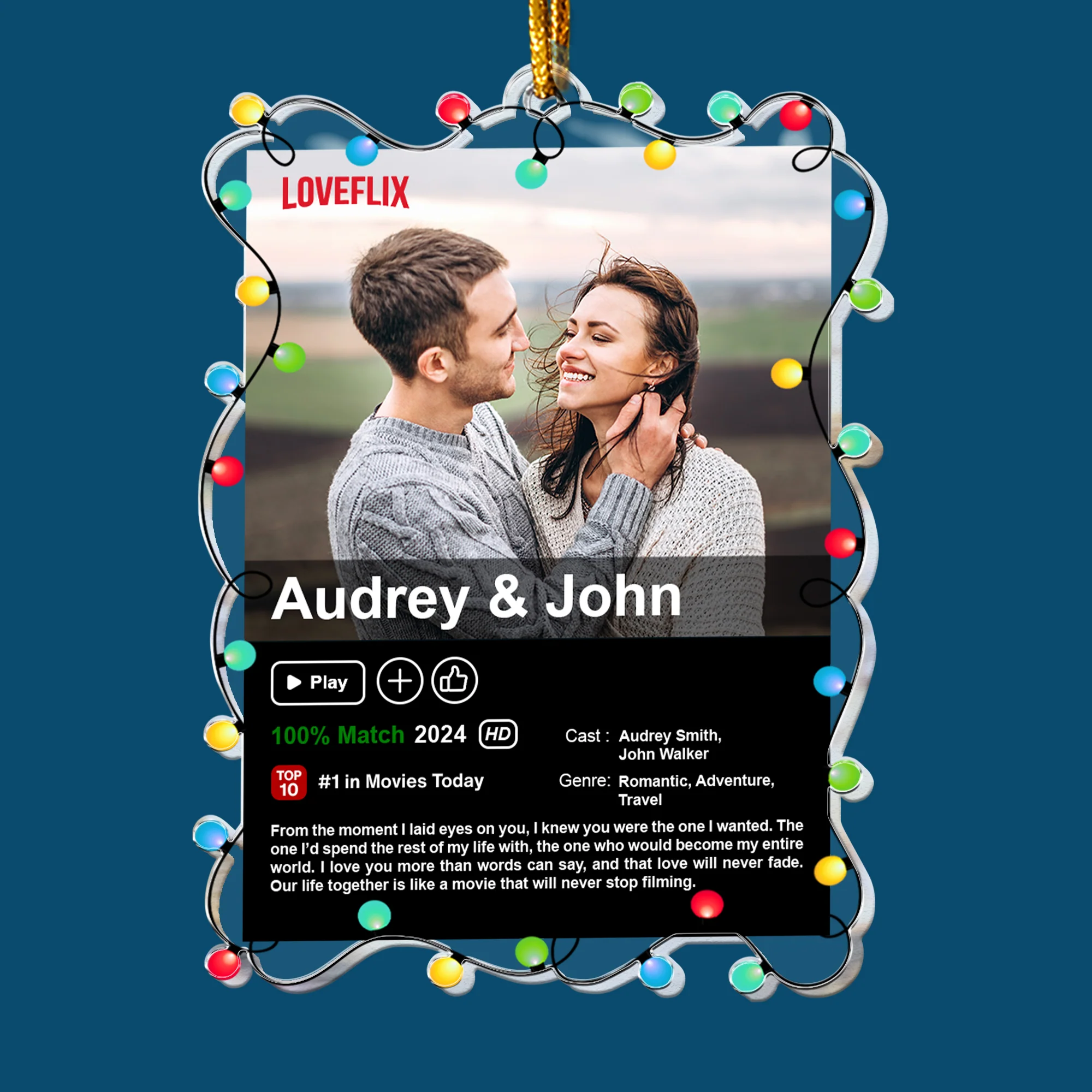 Couple Movie From The Moment I Laid Eyes On You - Personalized Acrylic Photo Ornament - Image 7