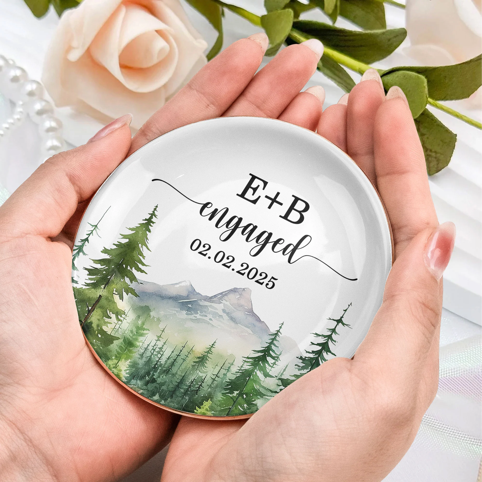 Couple Name Wedding Gift Anniversary Gift- Personalized Jewelry Dish - Image 4