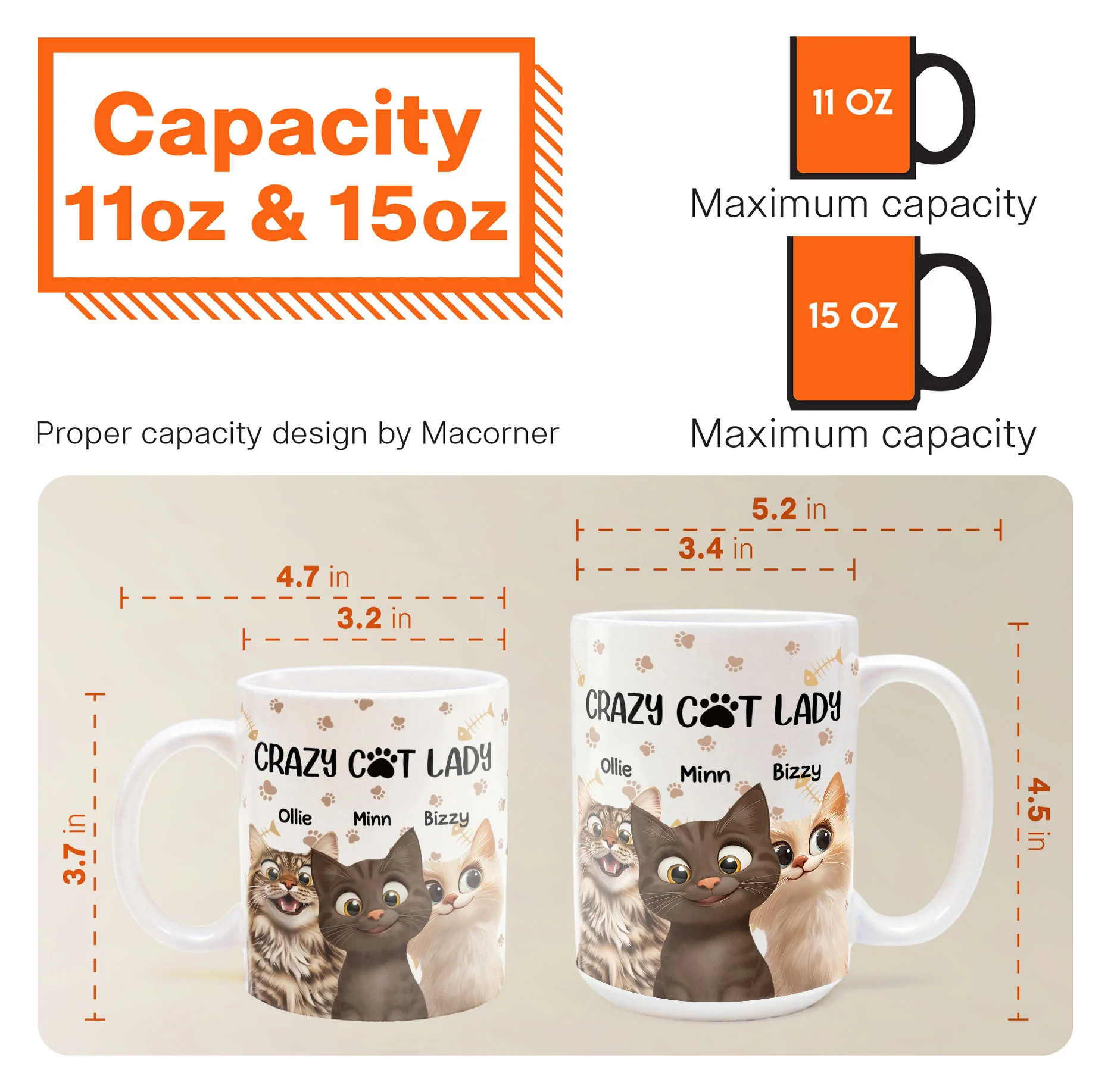 Crazy Cat Lady - Personalized Mug - Image 4
