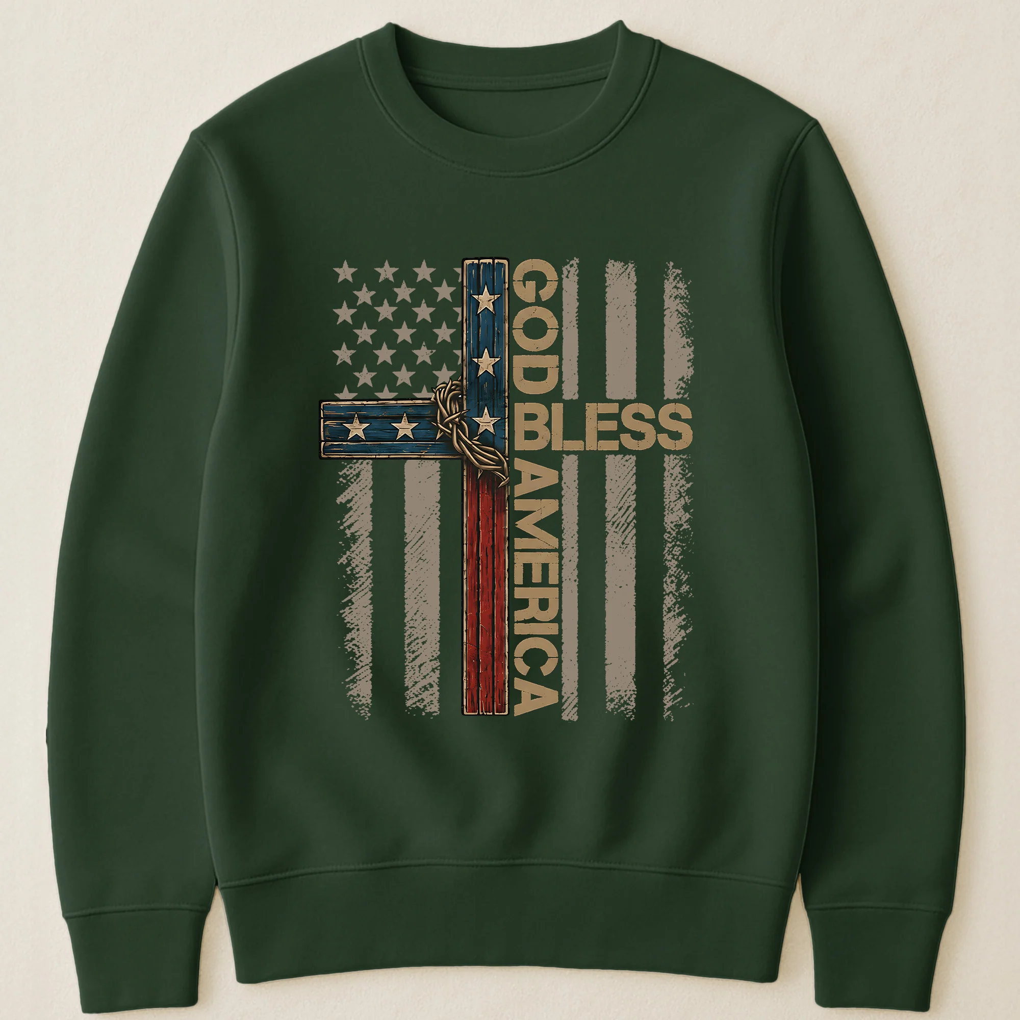 Cross God Bless America - Shirt - Image 28